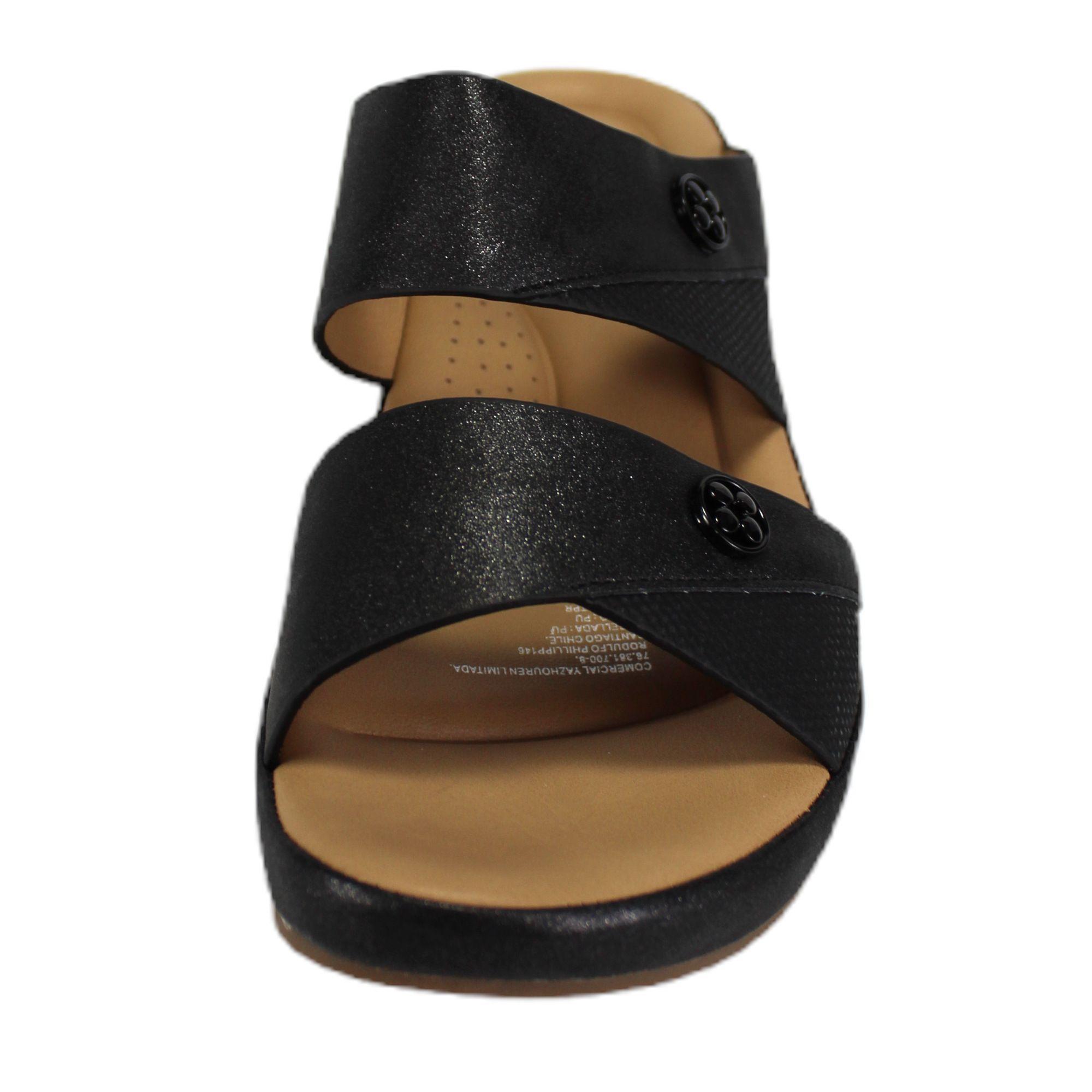 Sandalia Casual Mujer Taco Medio H53 Yassne Negro-2