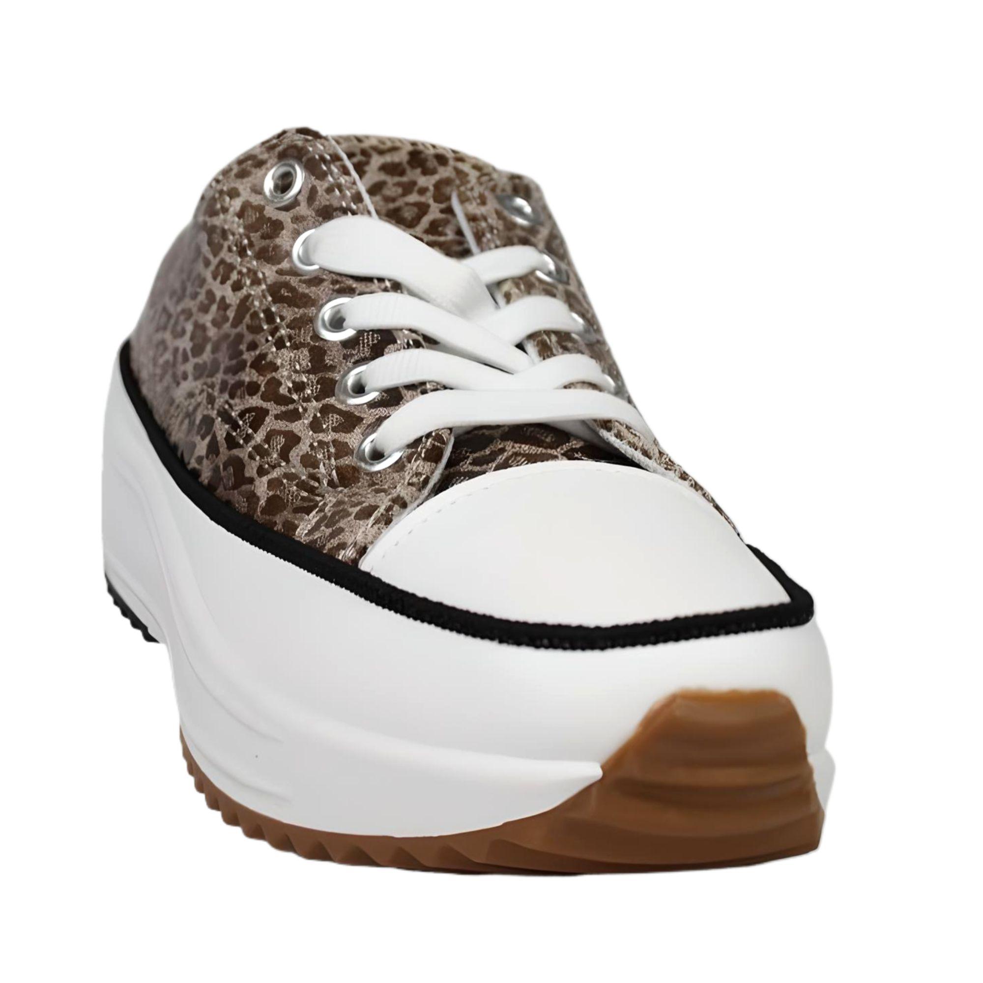 Zapatilla de Mujer Print 2410 Yassne Marron Claro-2