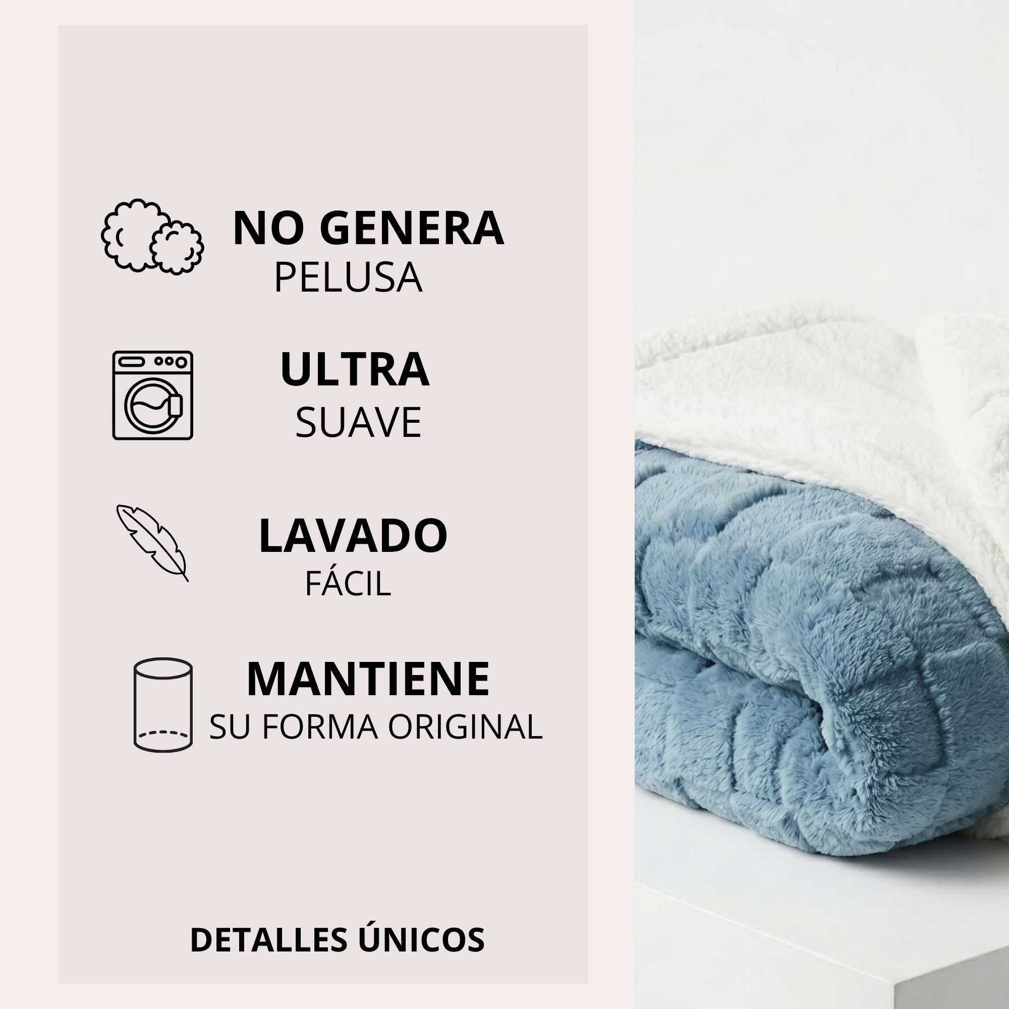 Manta Relieve Sherpa Chiporro 2 Plazas 230x200 Cm-2