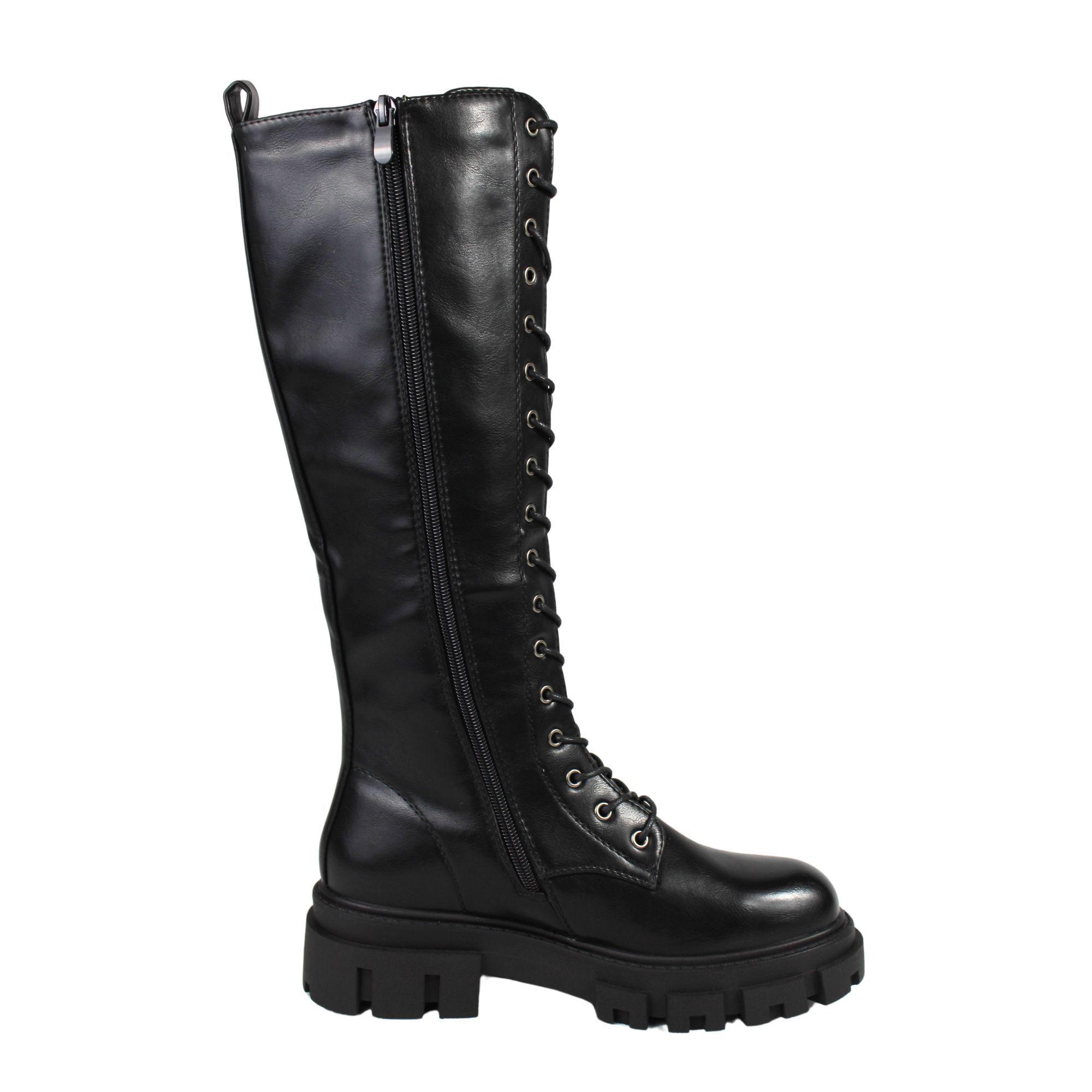 Bota Mujer Alta 10 Yassne Negro-3