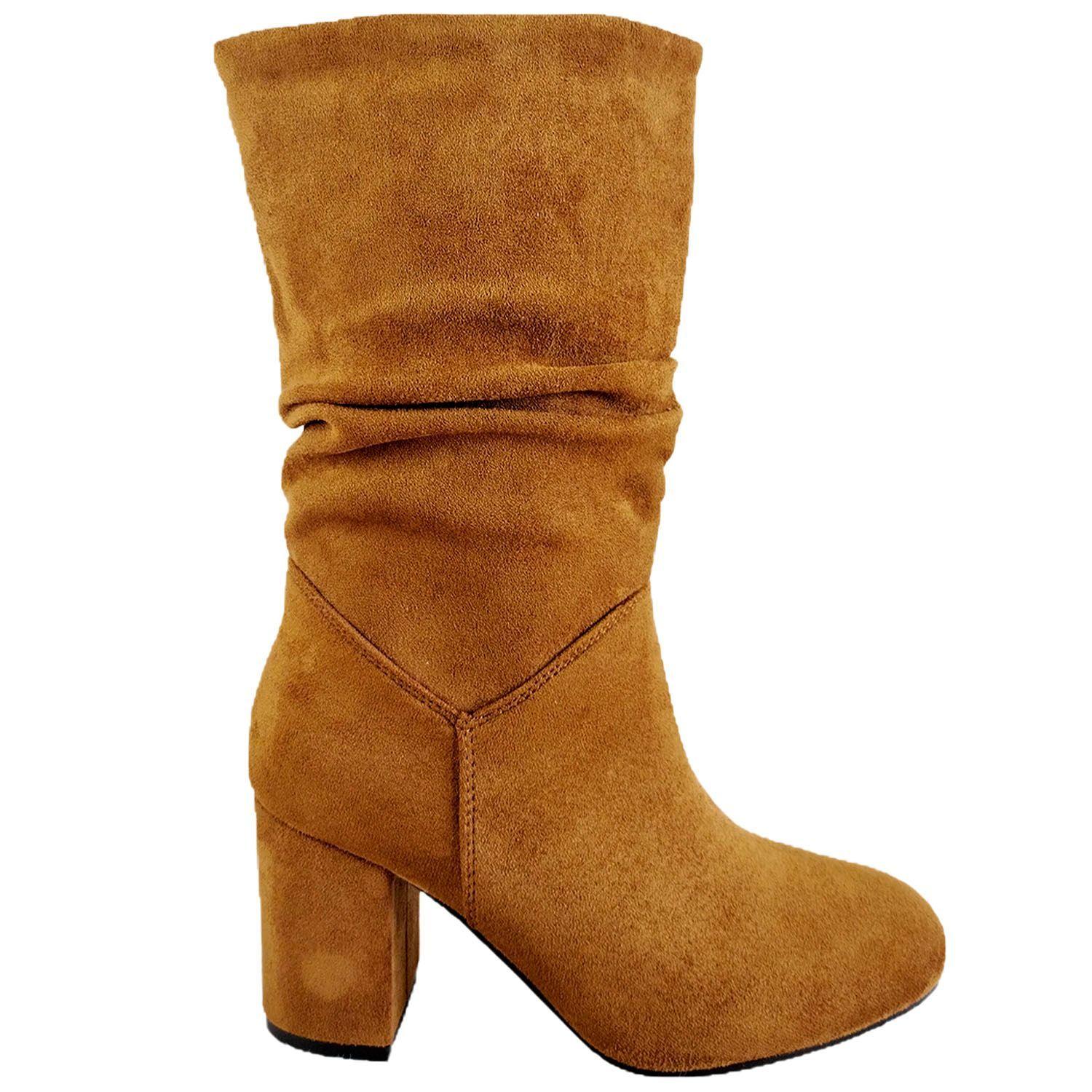 Bota Formal de Gamuza para Mujer b316 Marron-0