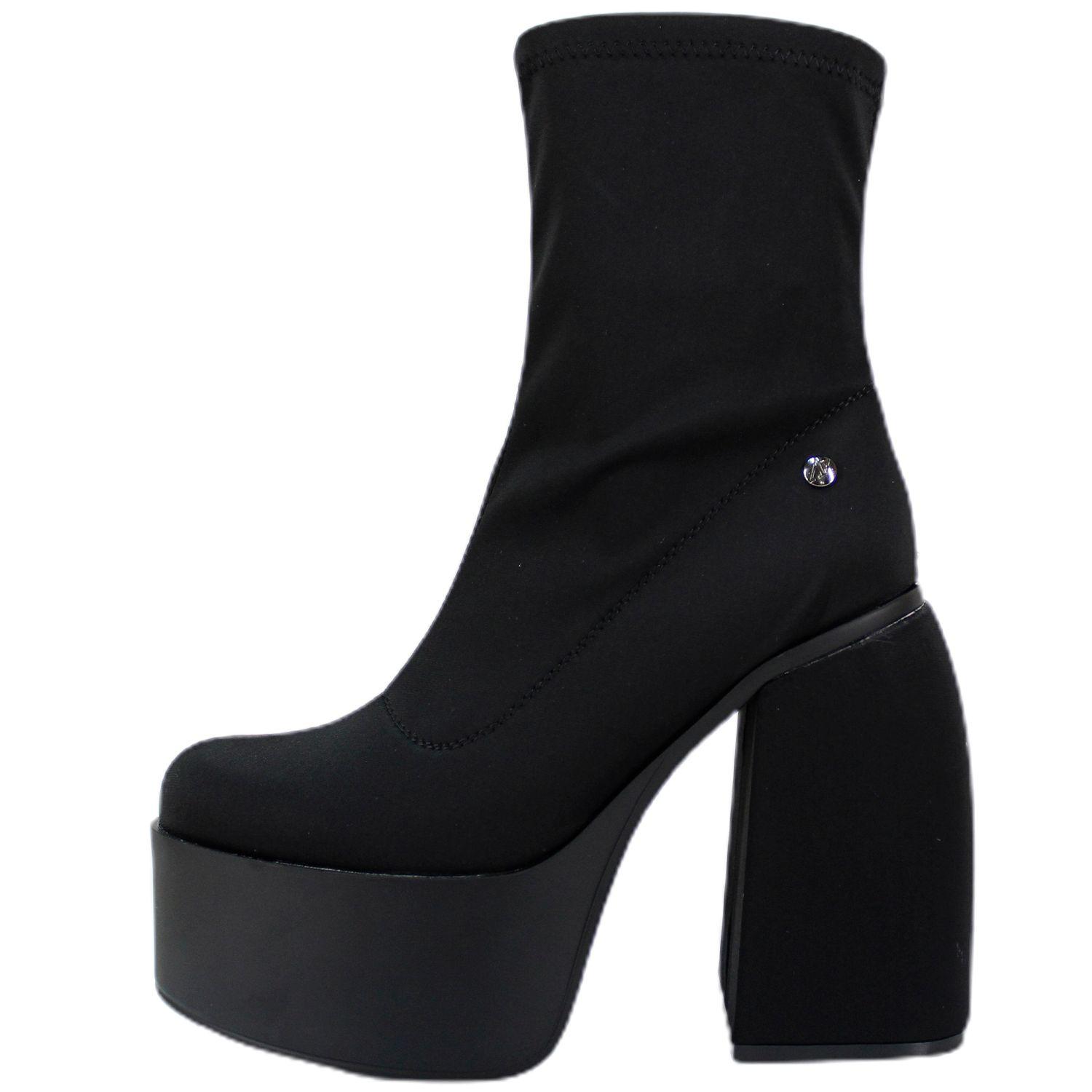 Botin De Mujer Taco Alto Y Plataforma 18 Yasna-0