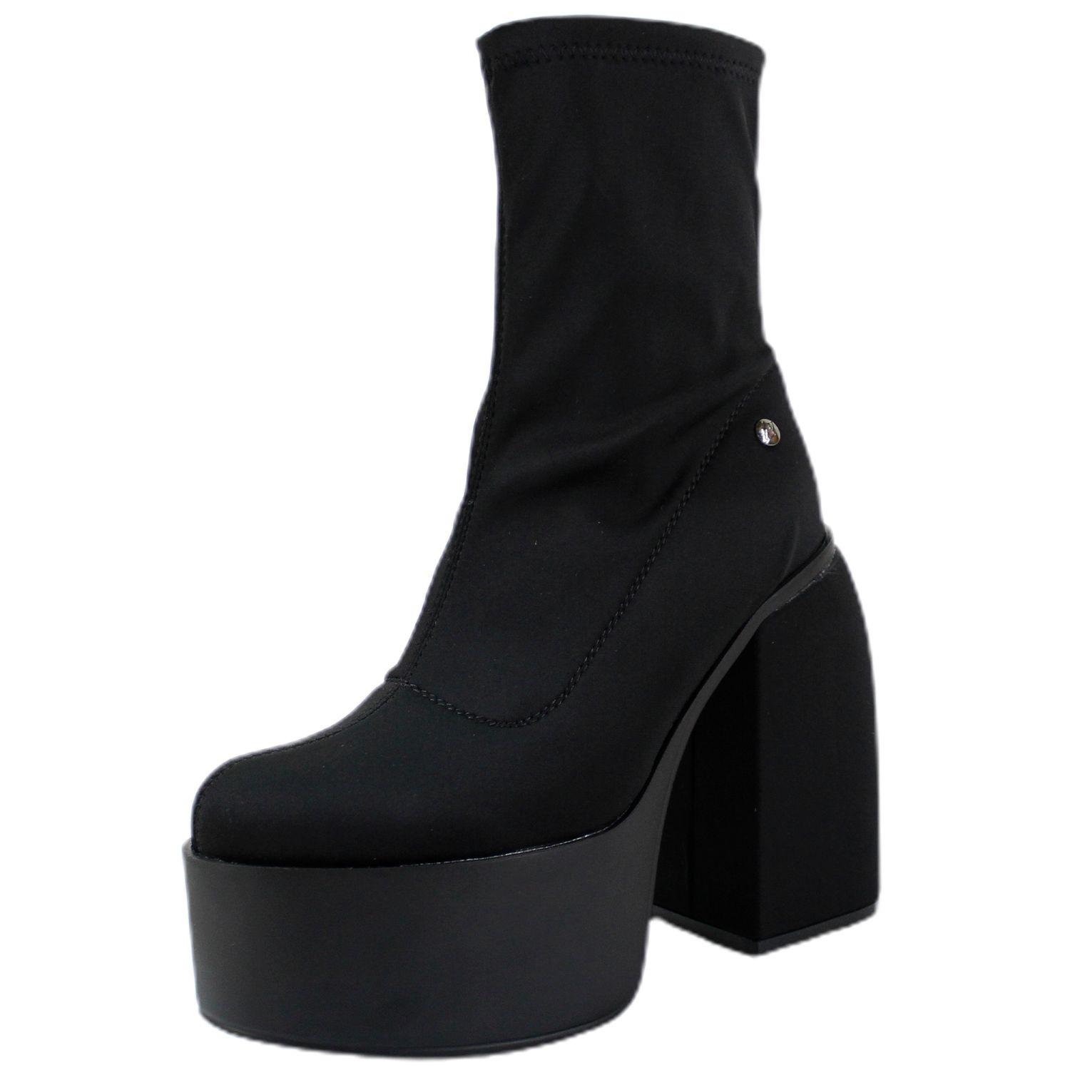 Botin De Mujer Taco Alto Y Plataforma 18 Yasna-2