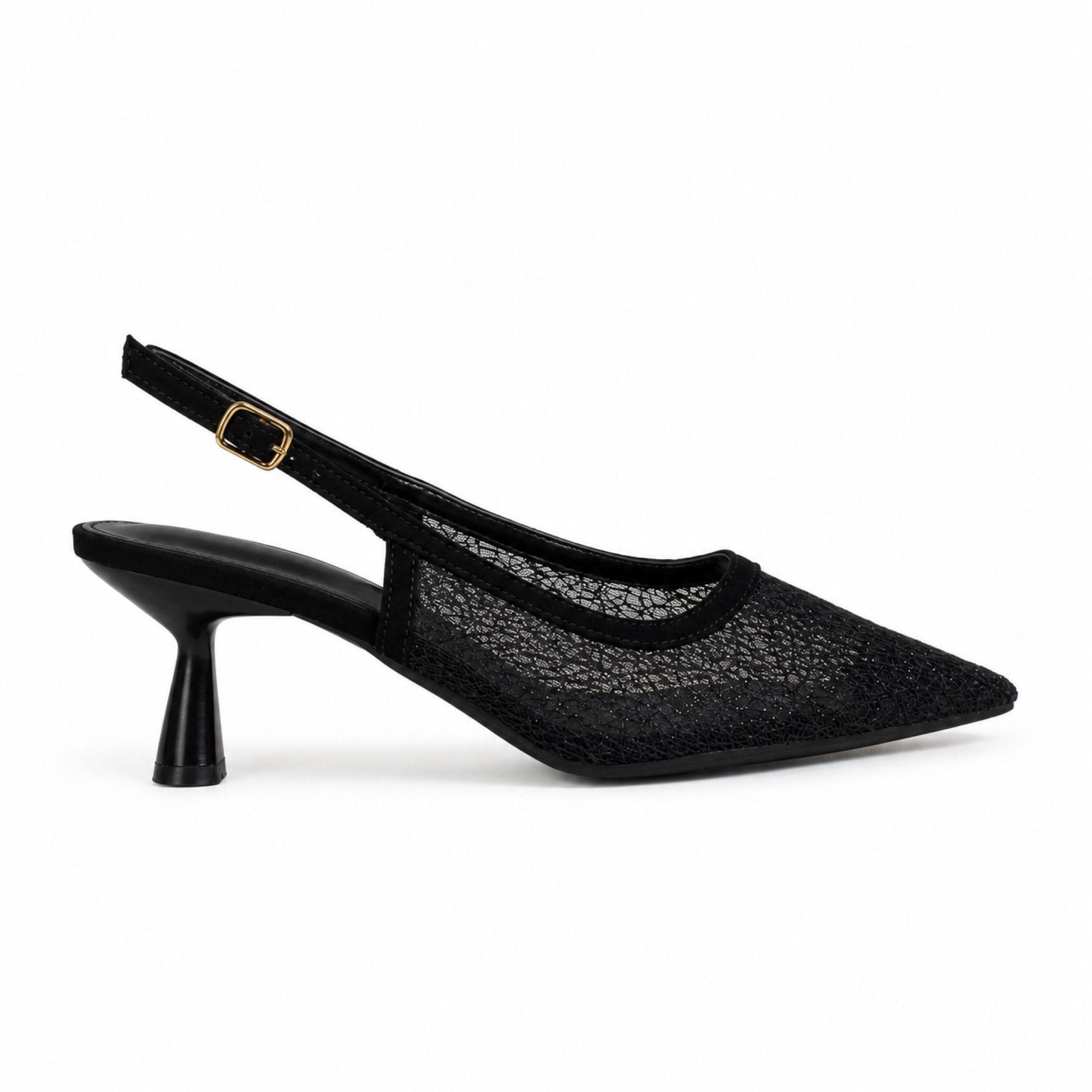 Sandalia Stiletto Mujer Malla Transparente Elegante HL11-0