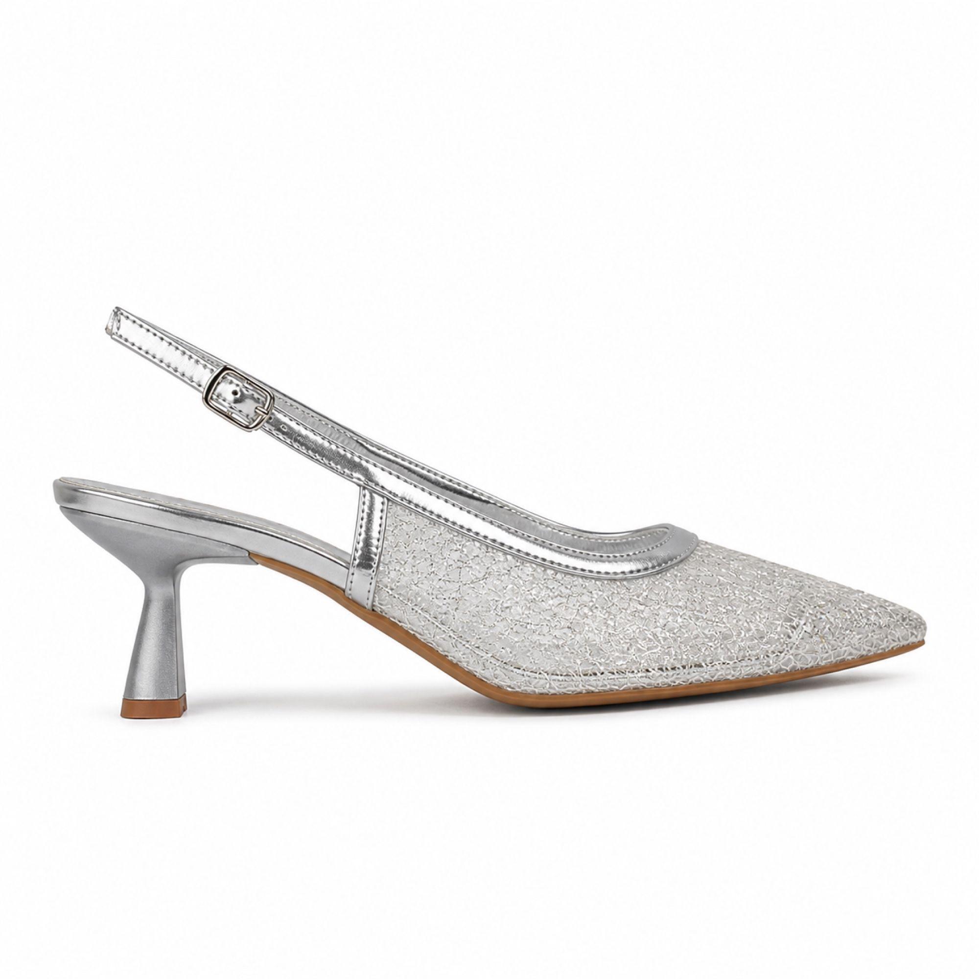 Sandalia Stiletto Mujer Malla Transparente Elegante HL11-0