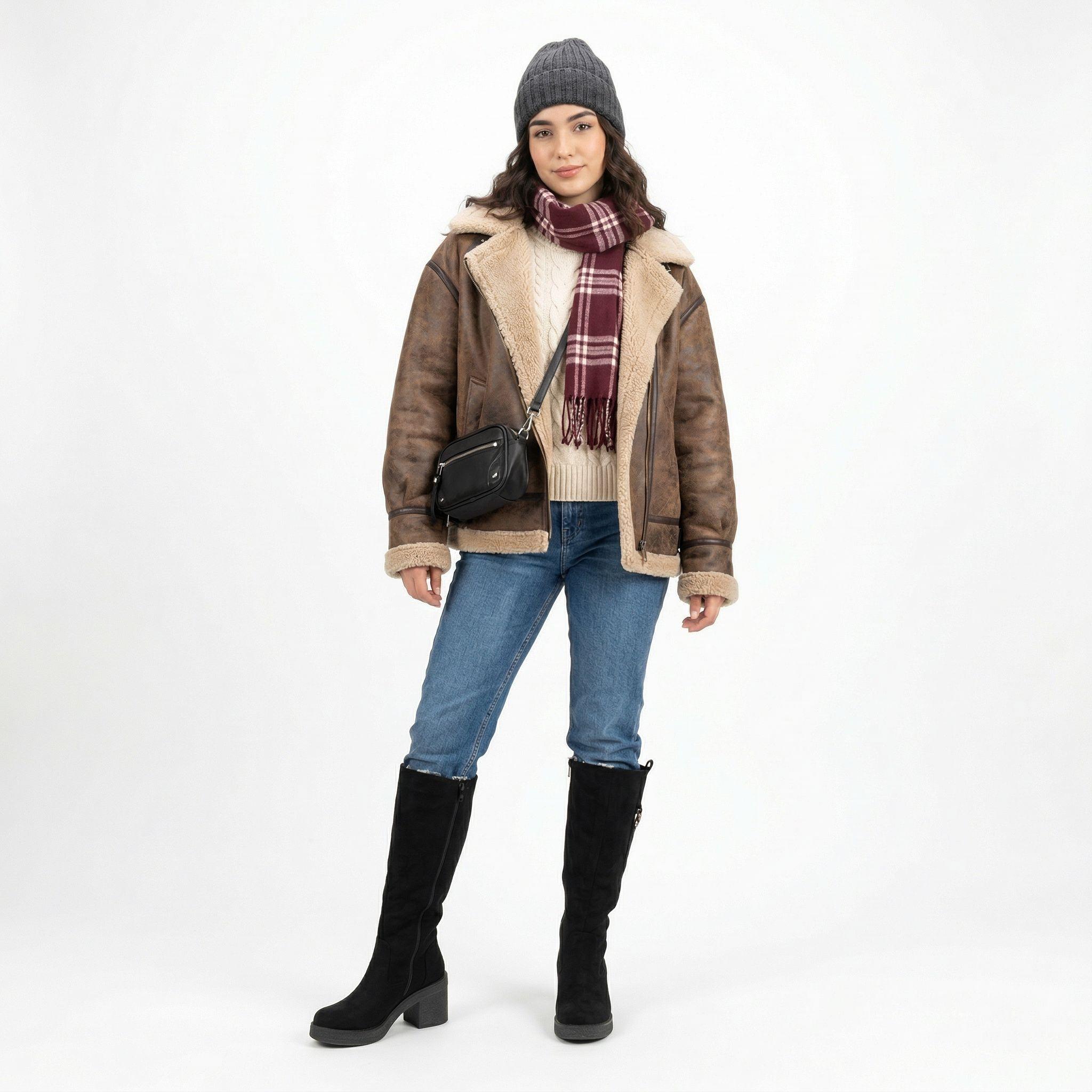 Bota Urbana Mujer Taco Cuadrado L35-4