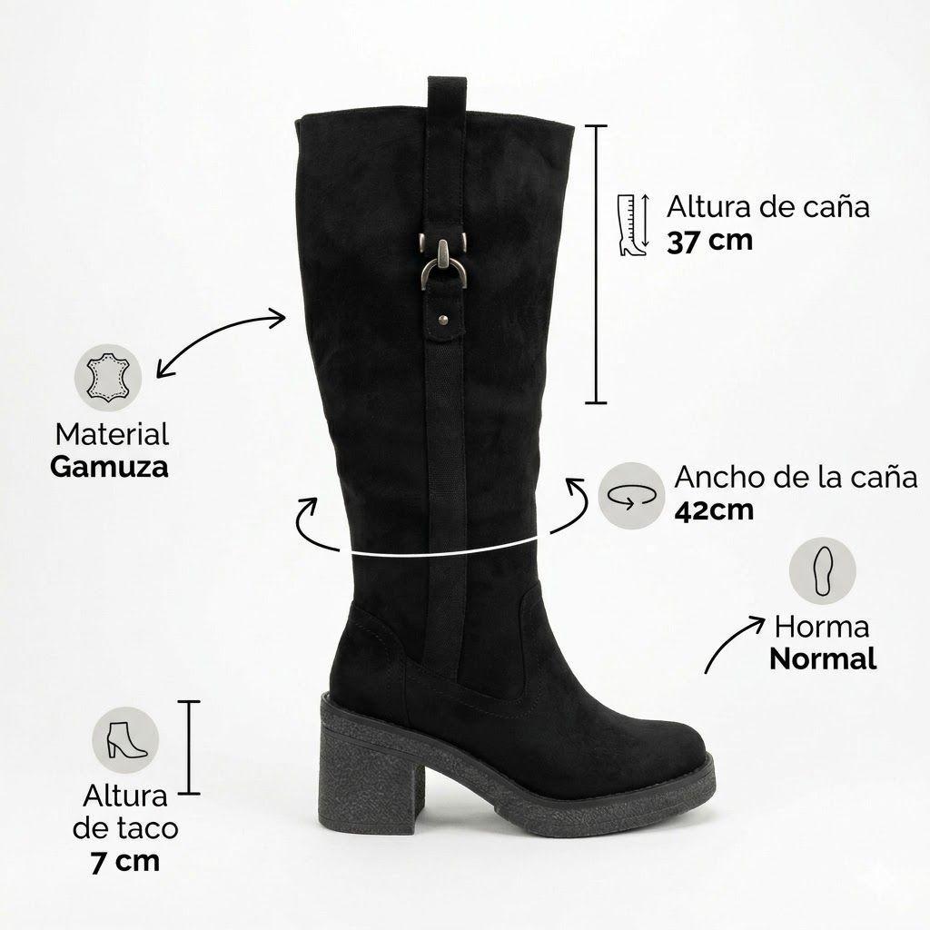 Bota Urbana Mujer Taco Cuadrado L35-6