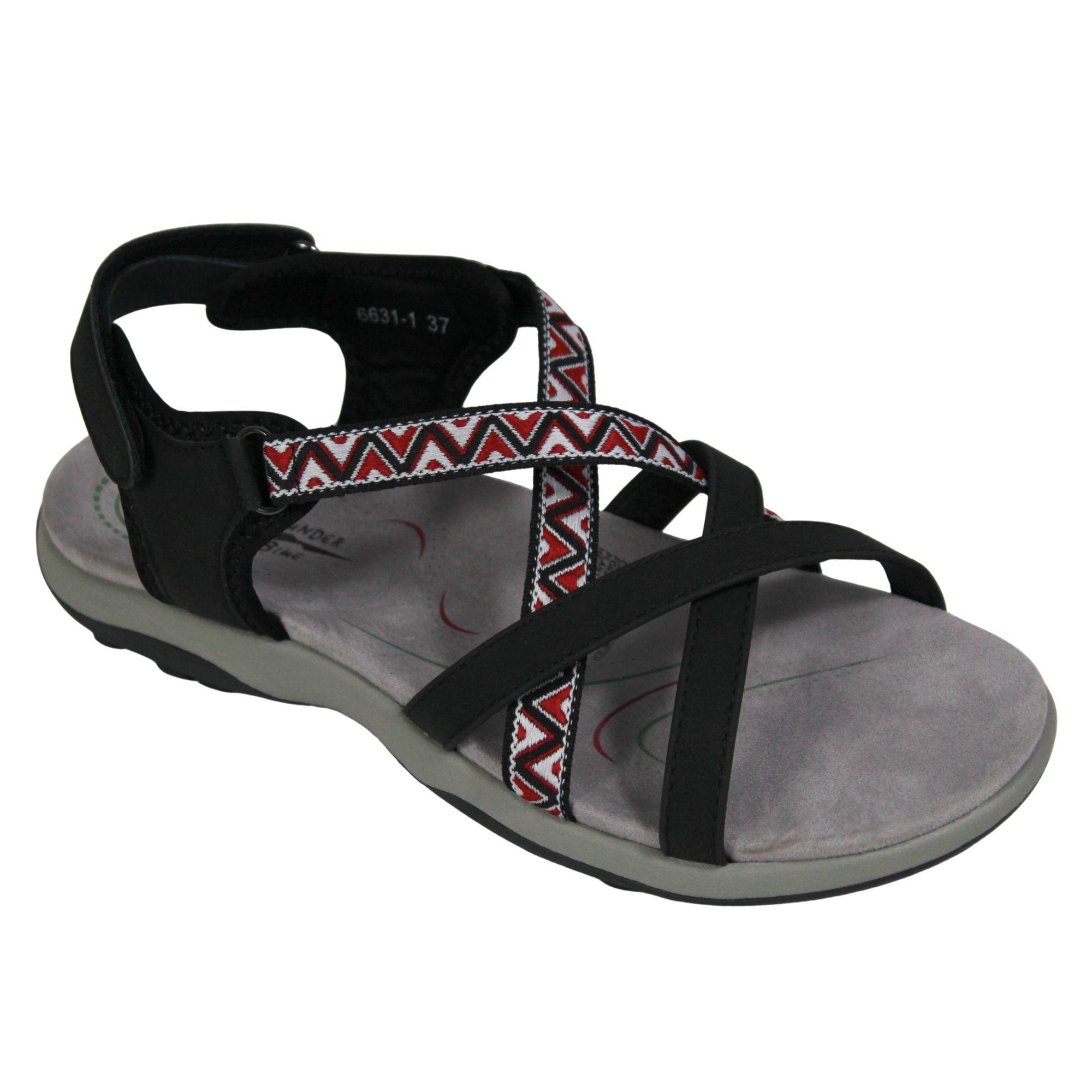 Sandalias Bajas Outdoor Mujer 6631 Negro-2