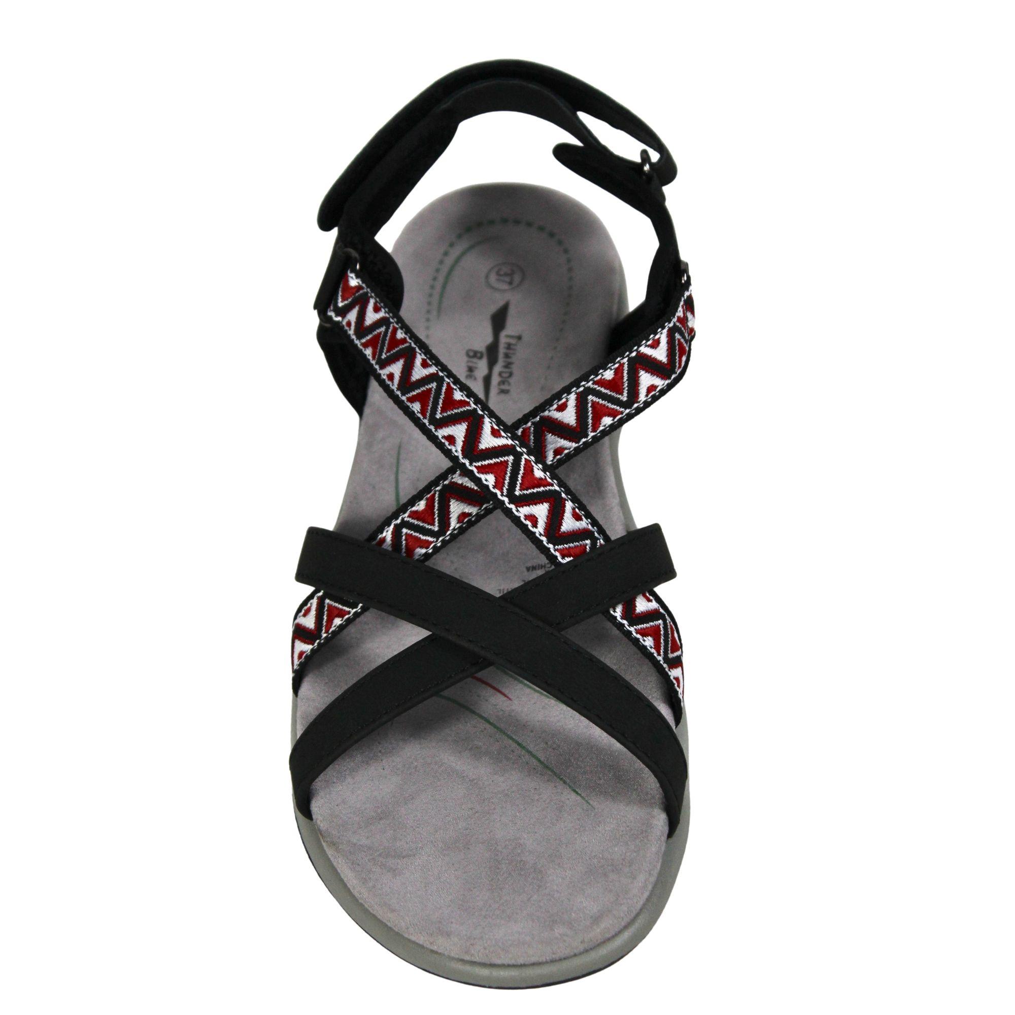 Sandalias Bajas Outdoor Mujer 6631 Negro-3