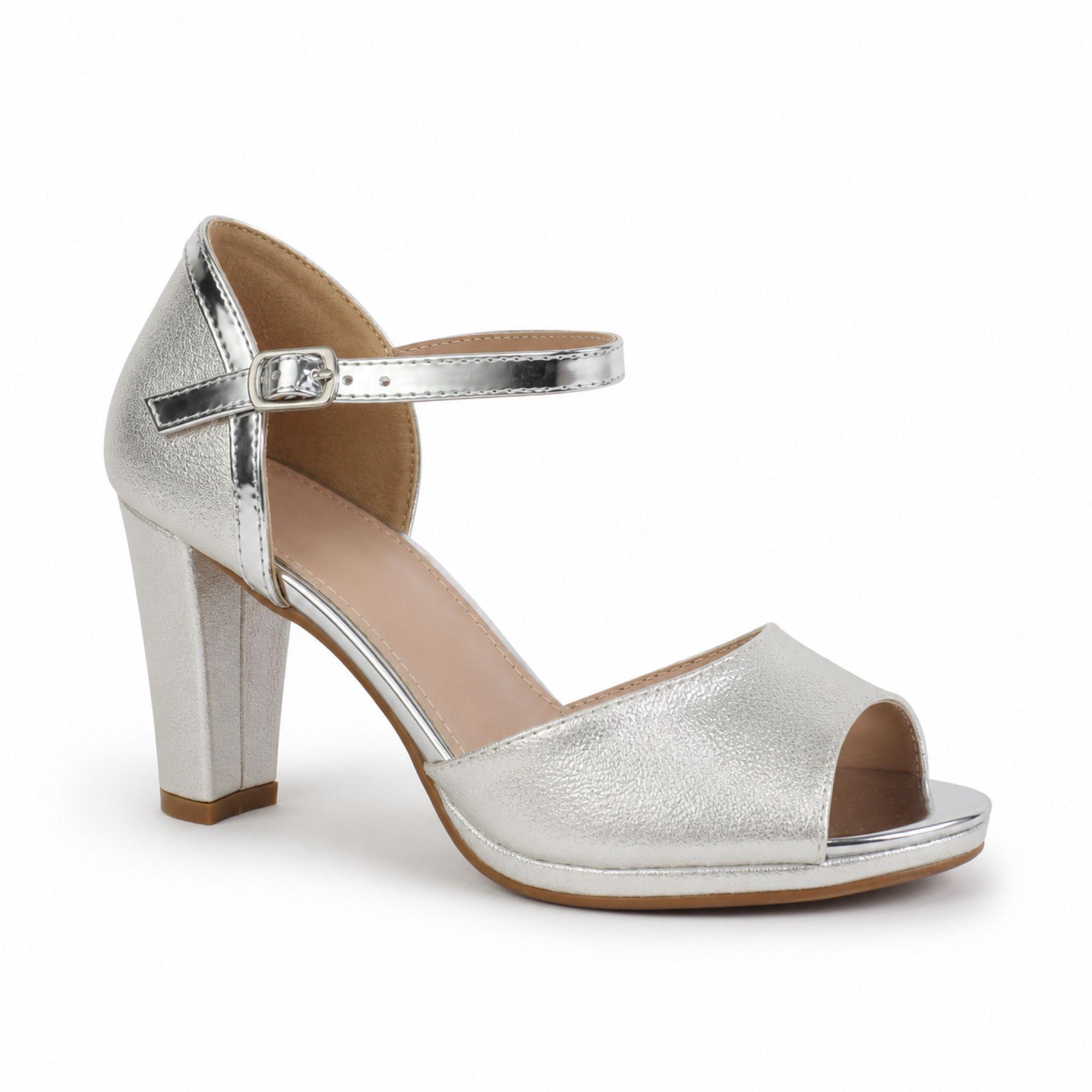 Sandalia Mujer Tacón Cono Punta Abierta 6030-5