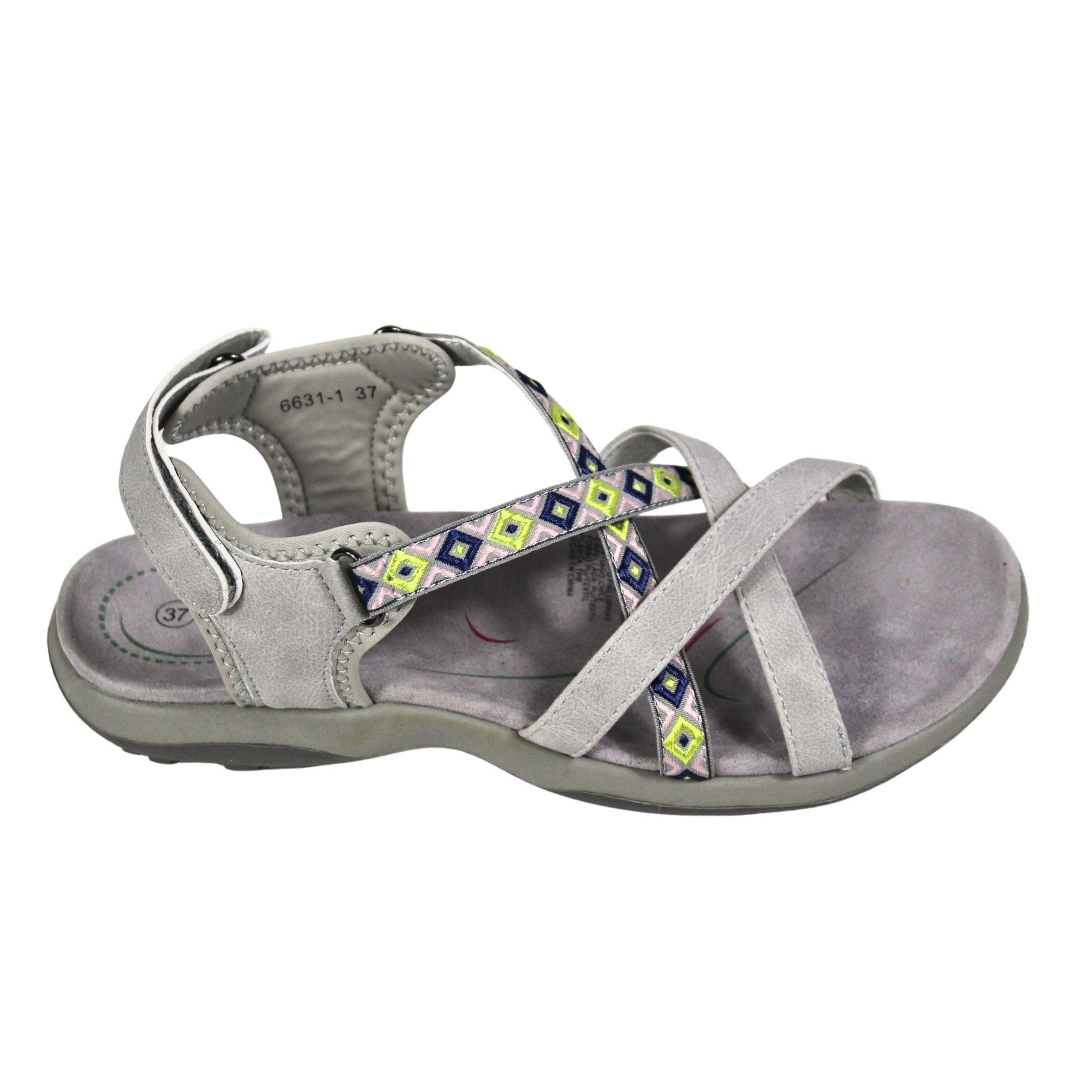 Sandalias Bajas Outdoor Mujer 6631 Gris-2