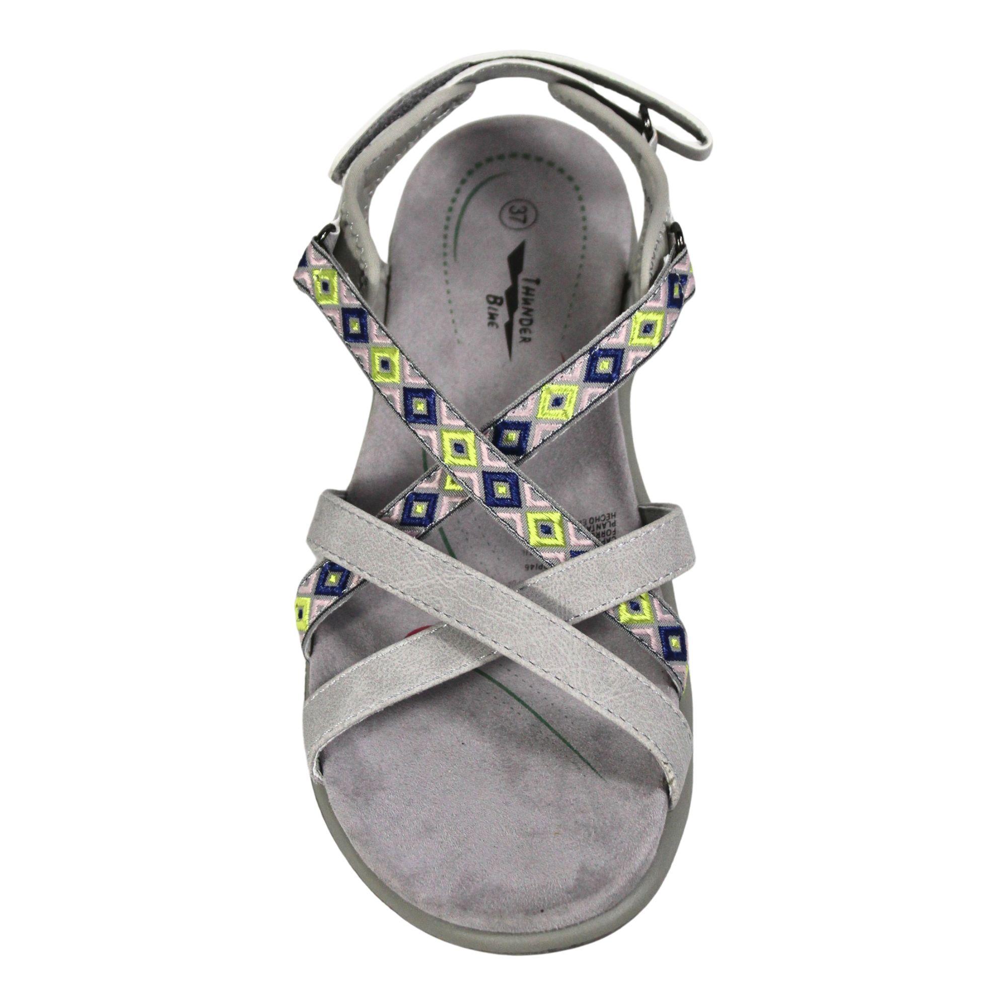 Sandalias Bajas Outdoor Mujer 6631 Gris-3