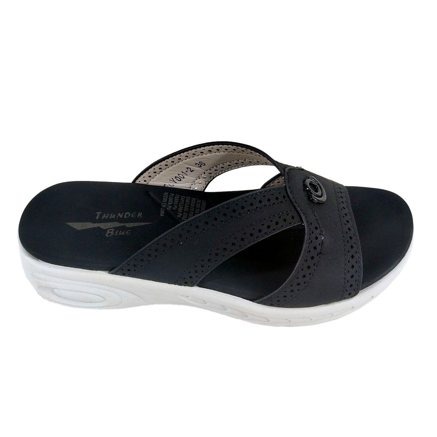 Sandalias de Verano Mujer Negro-1