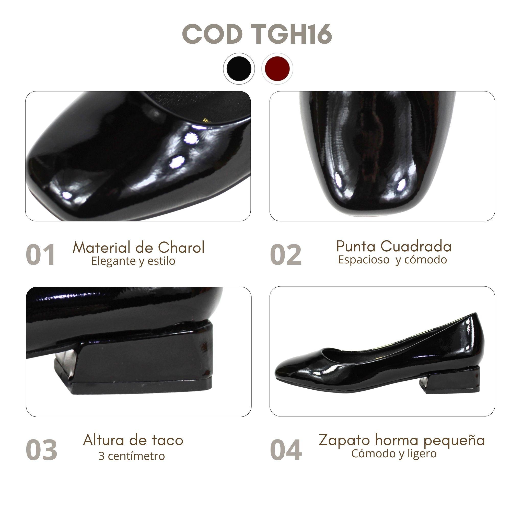 Zapato Mujer Mary Jane TGH16 Burdeo-4