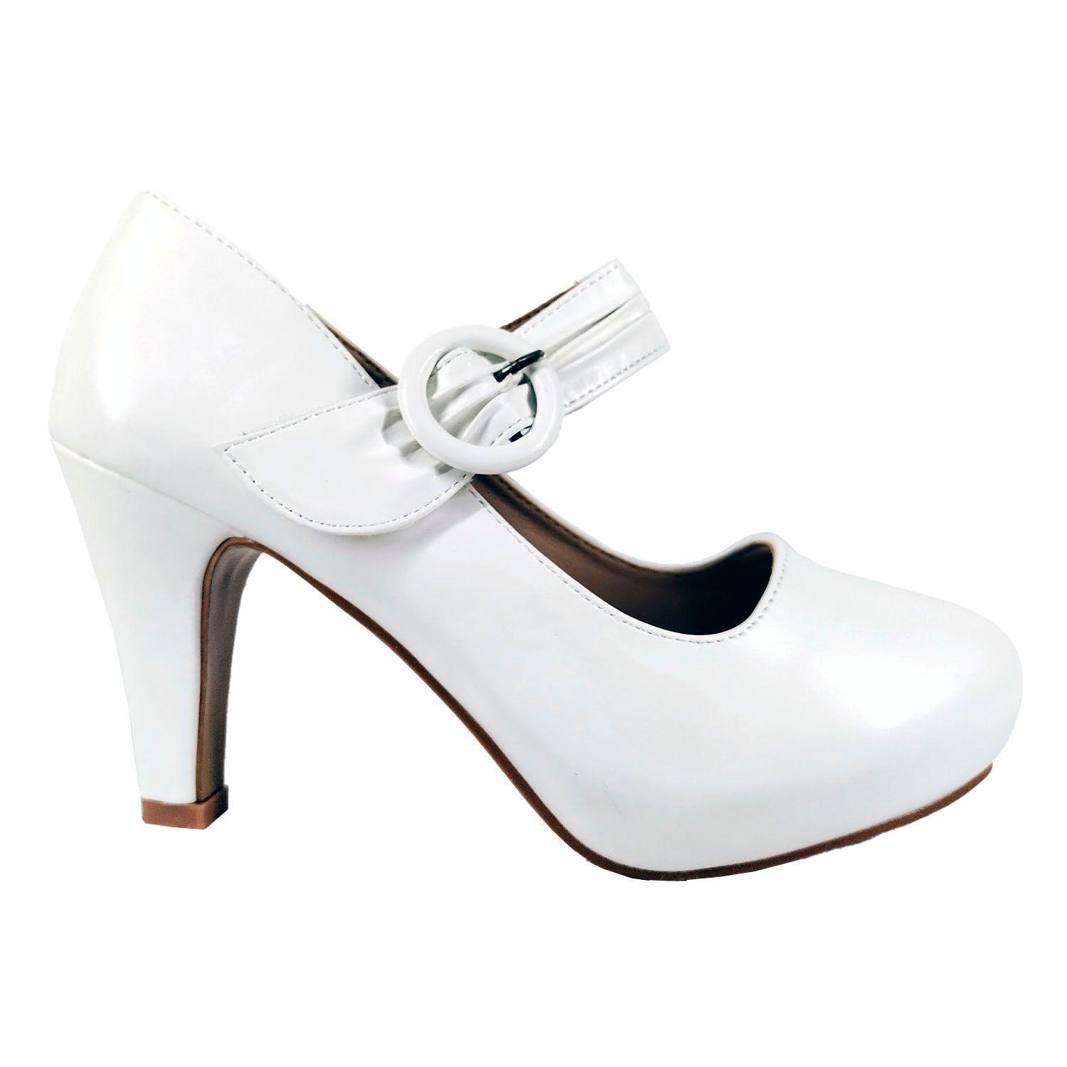 Zapato Formales de Mujer Blanco-0