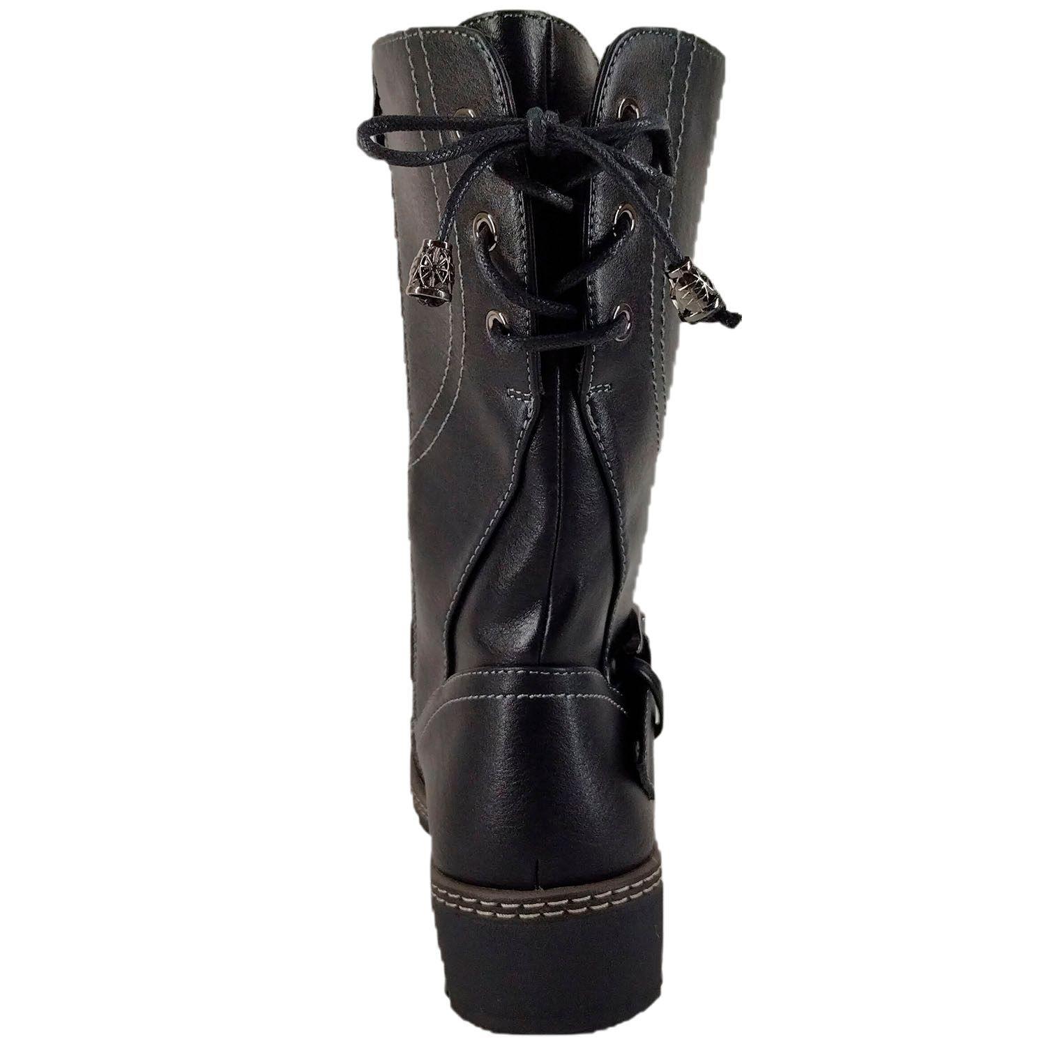 Bota taco Chino de Mujer Negro-5