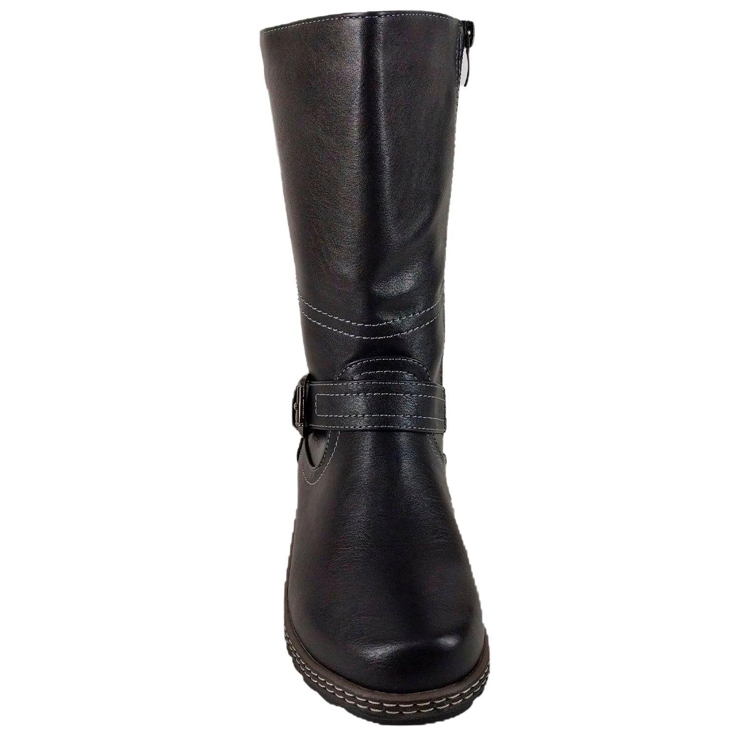Bota taco Chino de Mujer Negro-3