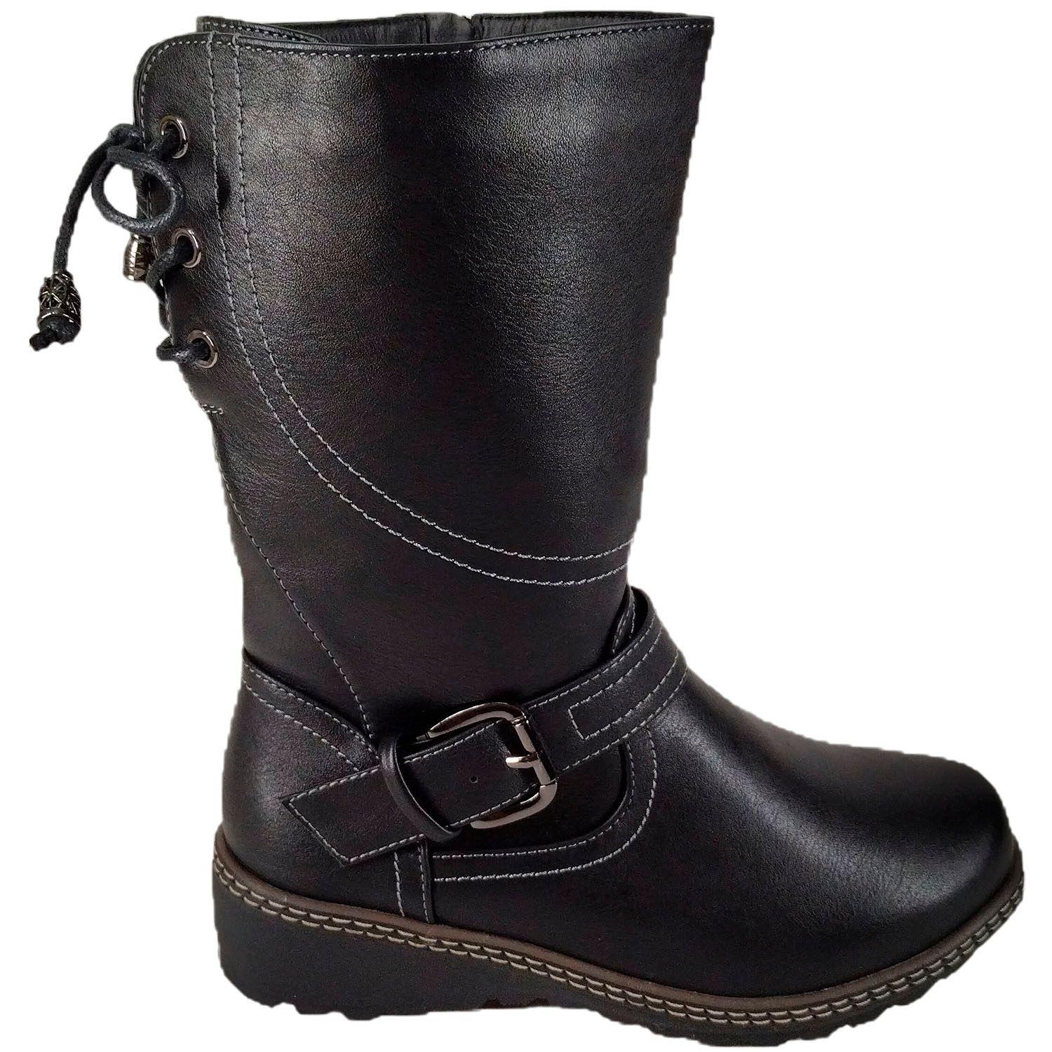 Bota taco Chino de Mujer Negro-2