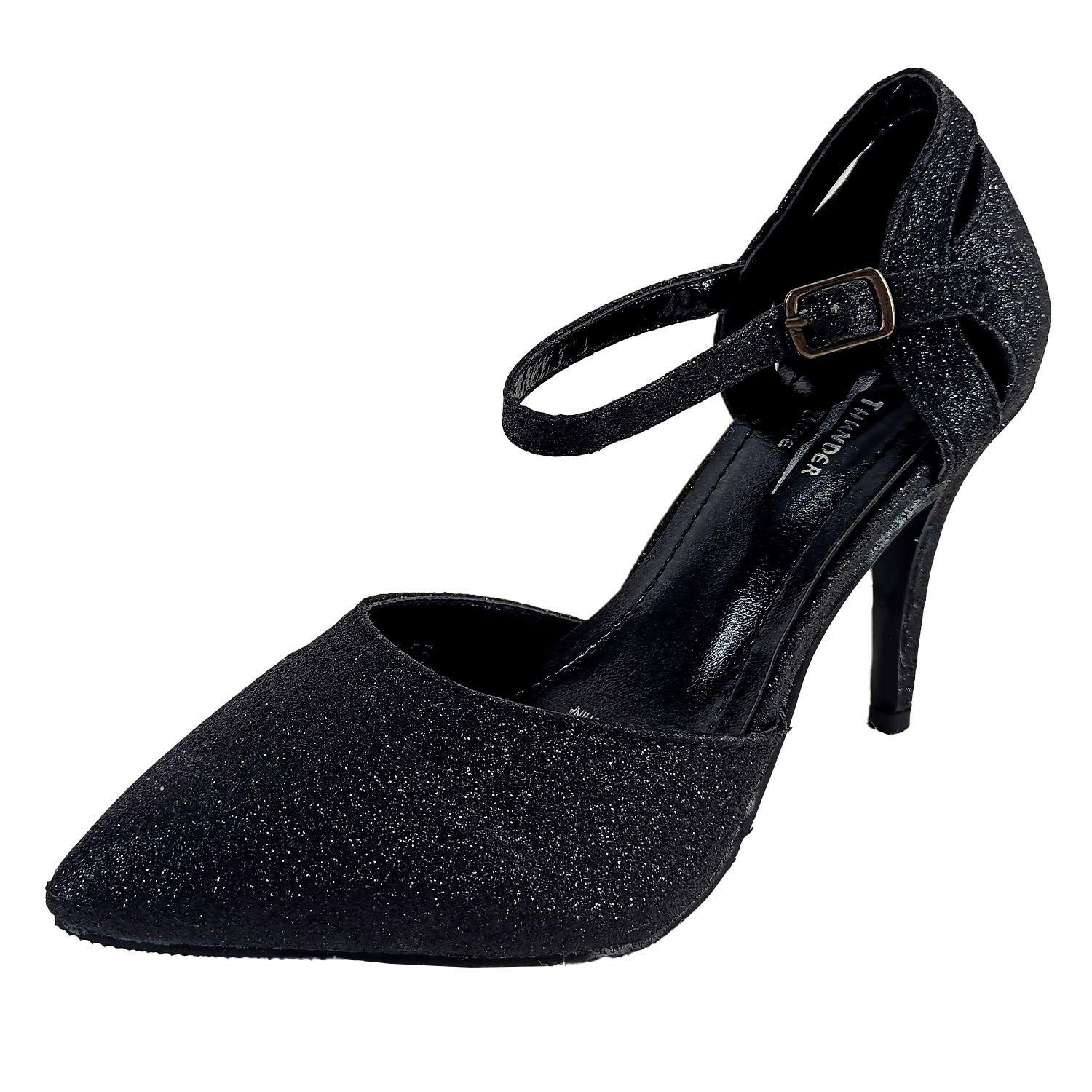 Sandalias de Mujer Taco alto Negro-1
