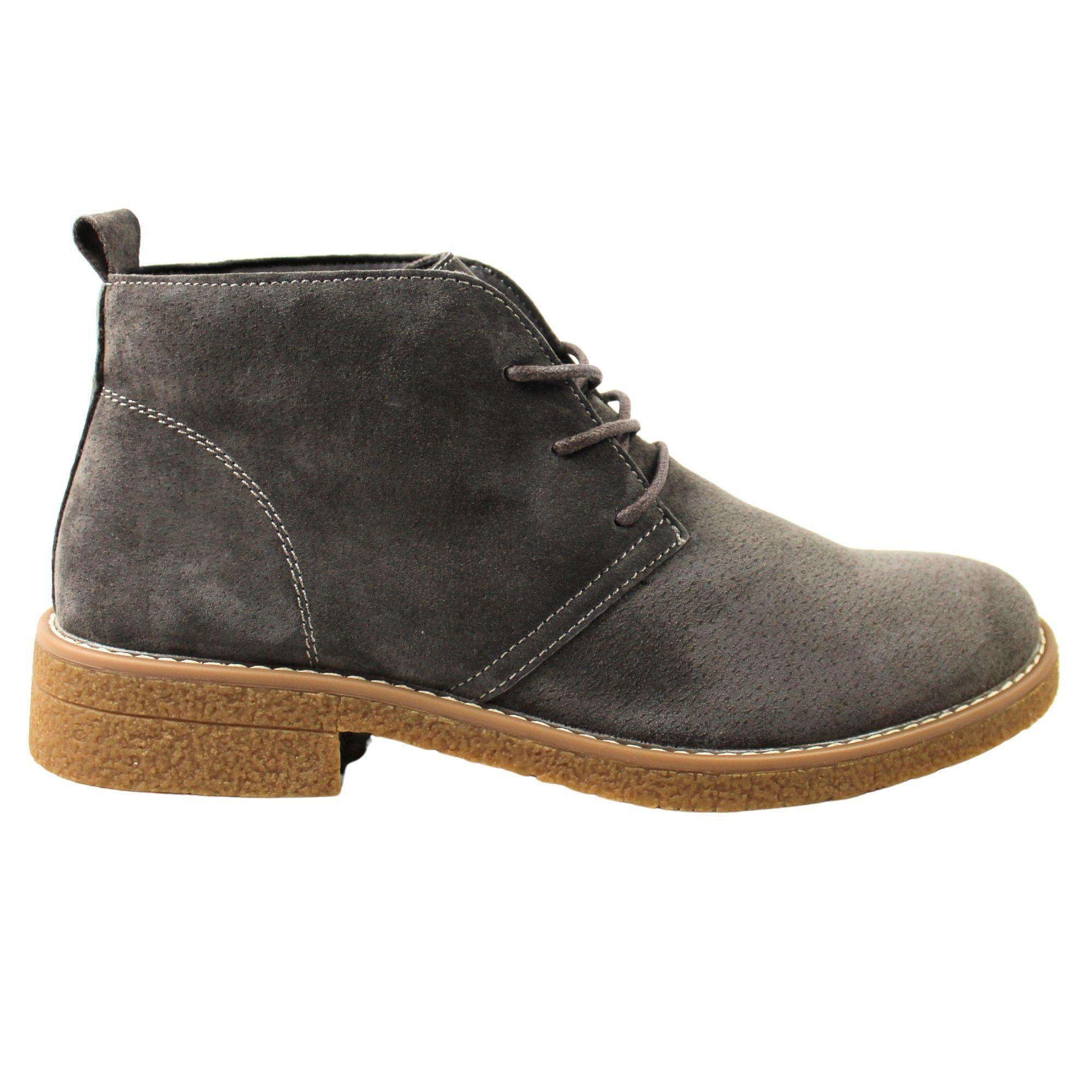 Botines Chelsea de Hombre con cordones L12 Gris-0