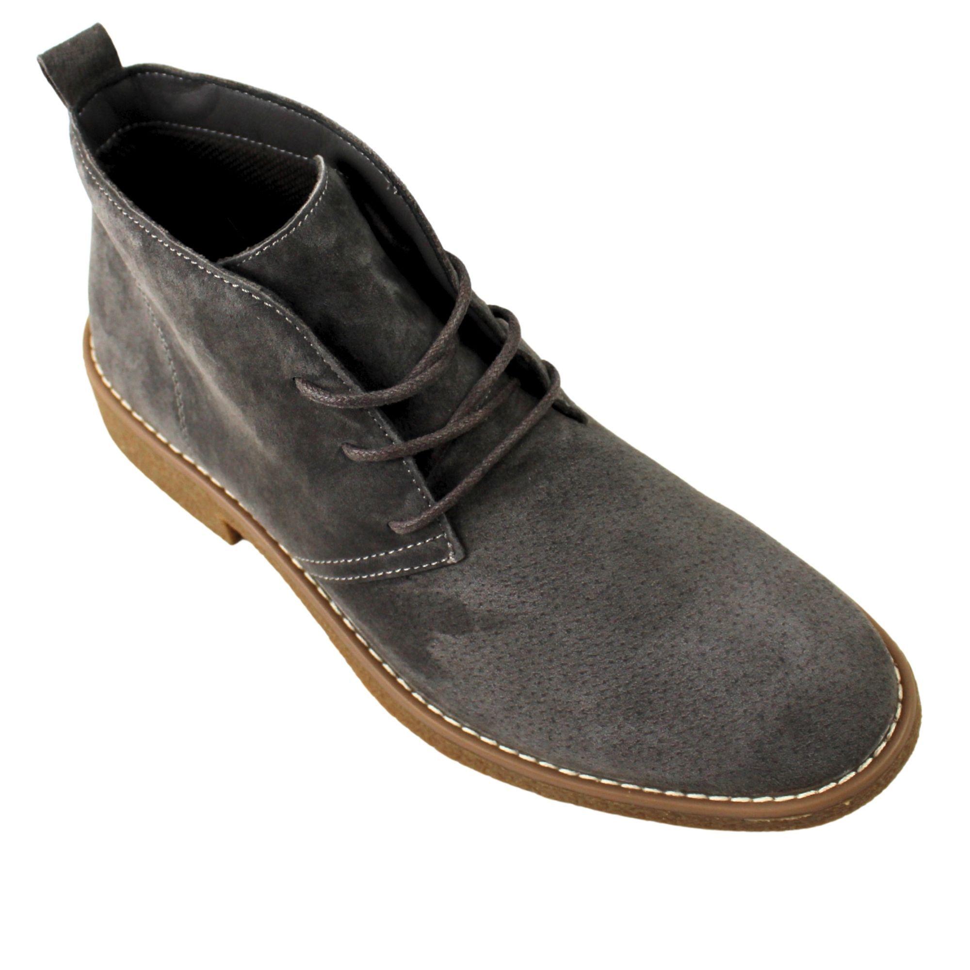 Botines Chelsea de Hombre con cordones L12 Gris-1