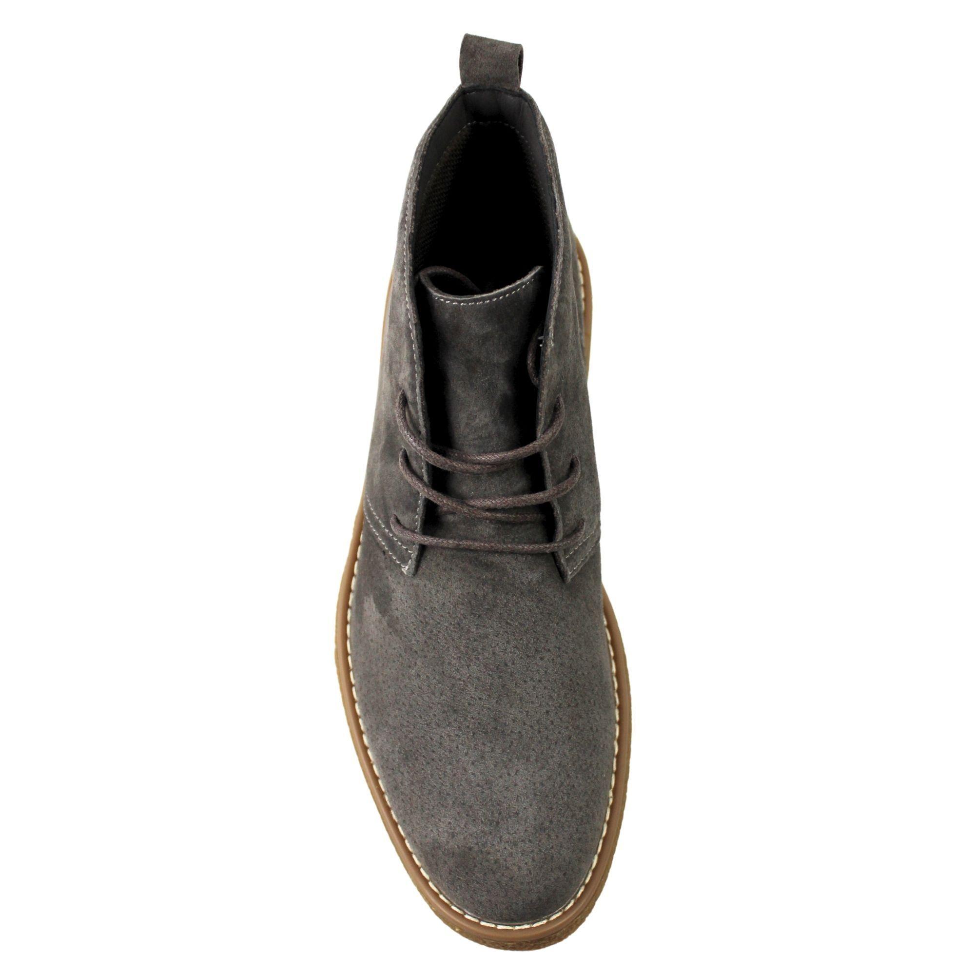 Botines Chelsea de Hombre con cordones L12 Gris-2