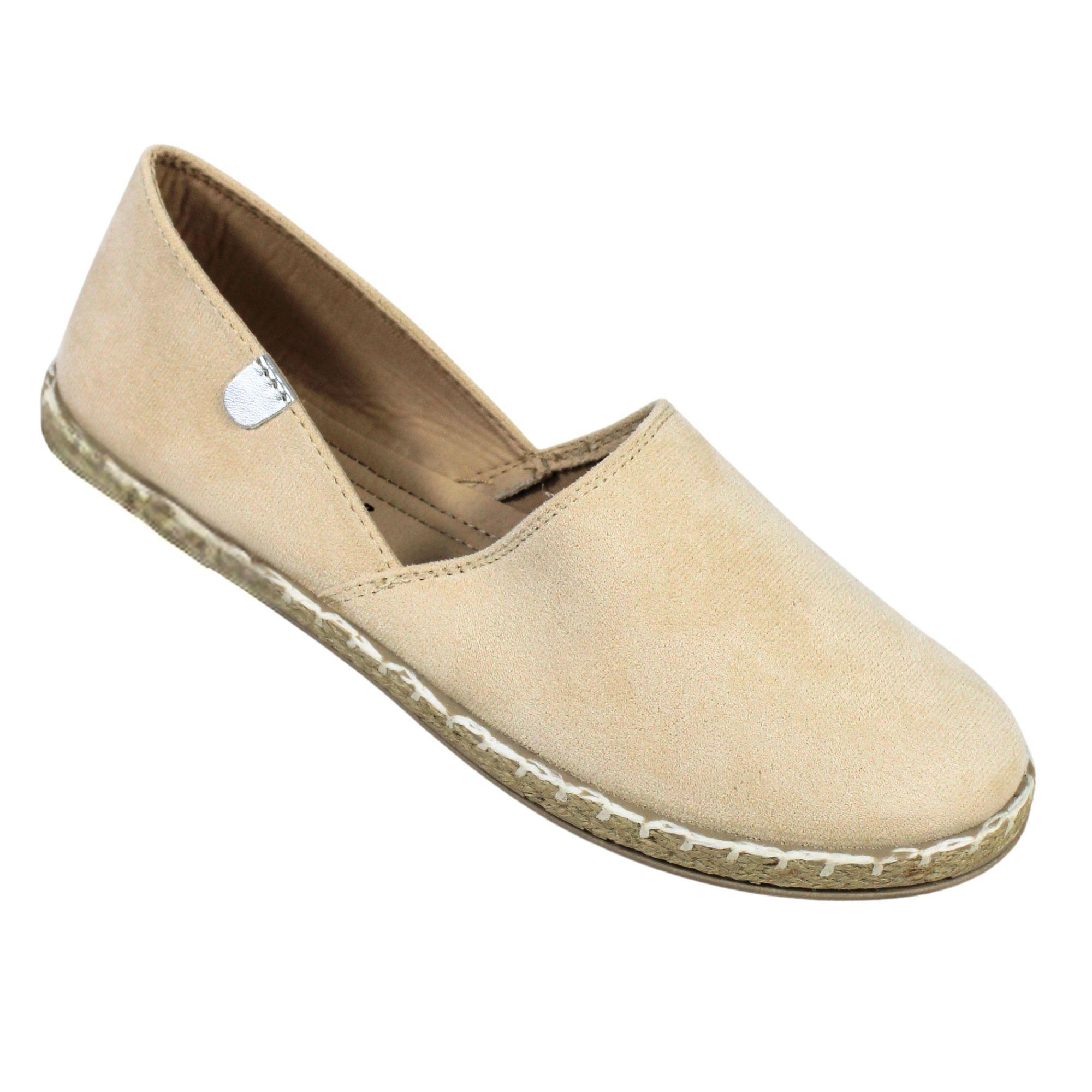 Alpargatas Mujer Cómodas para Verano QM2509 Beige-1