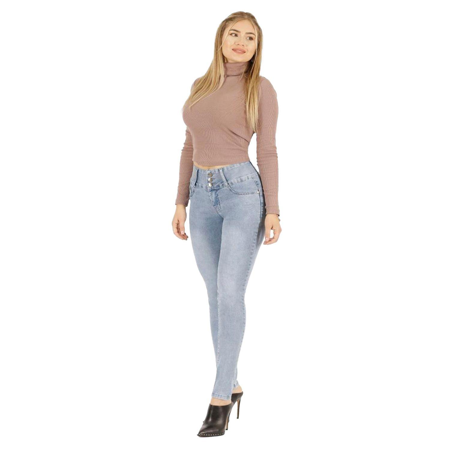 Jeans De Mujer Tiro Alto Pitillo J58 Yassne-0