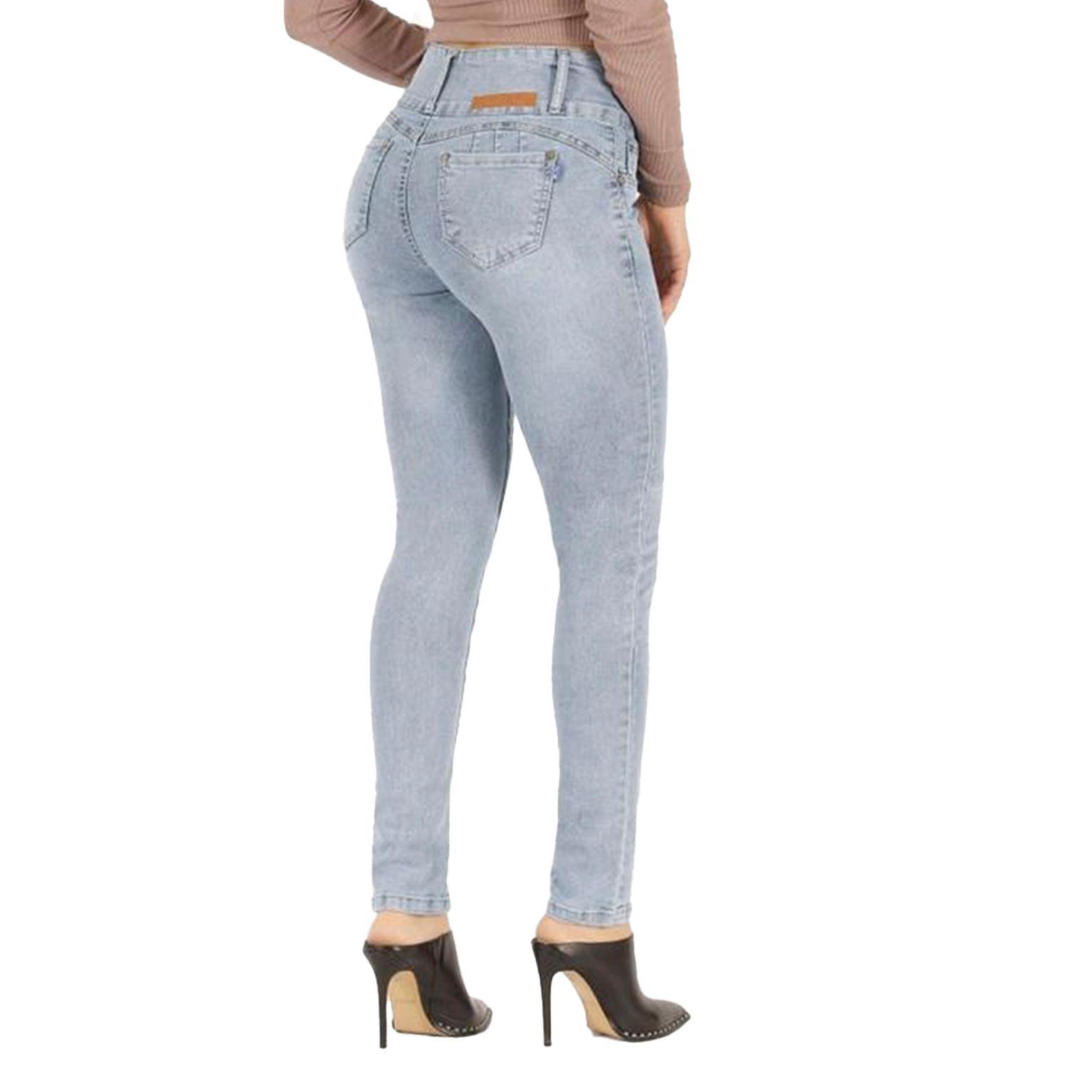 Jeans De Mujer Tiro Alto Pitillo J58 Yassne-3