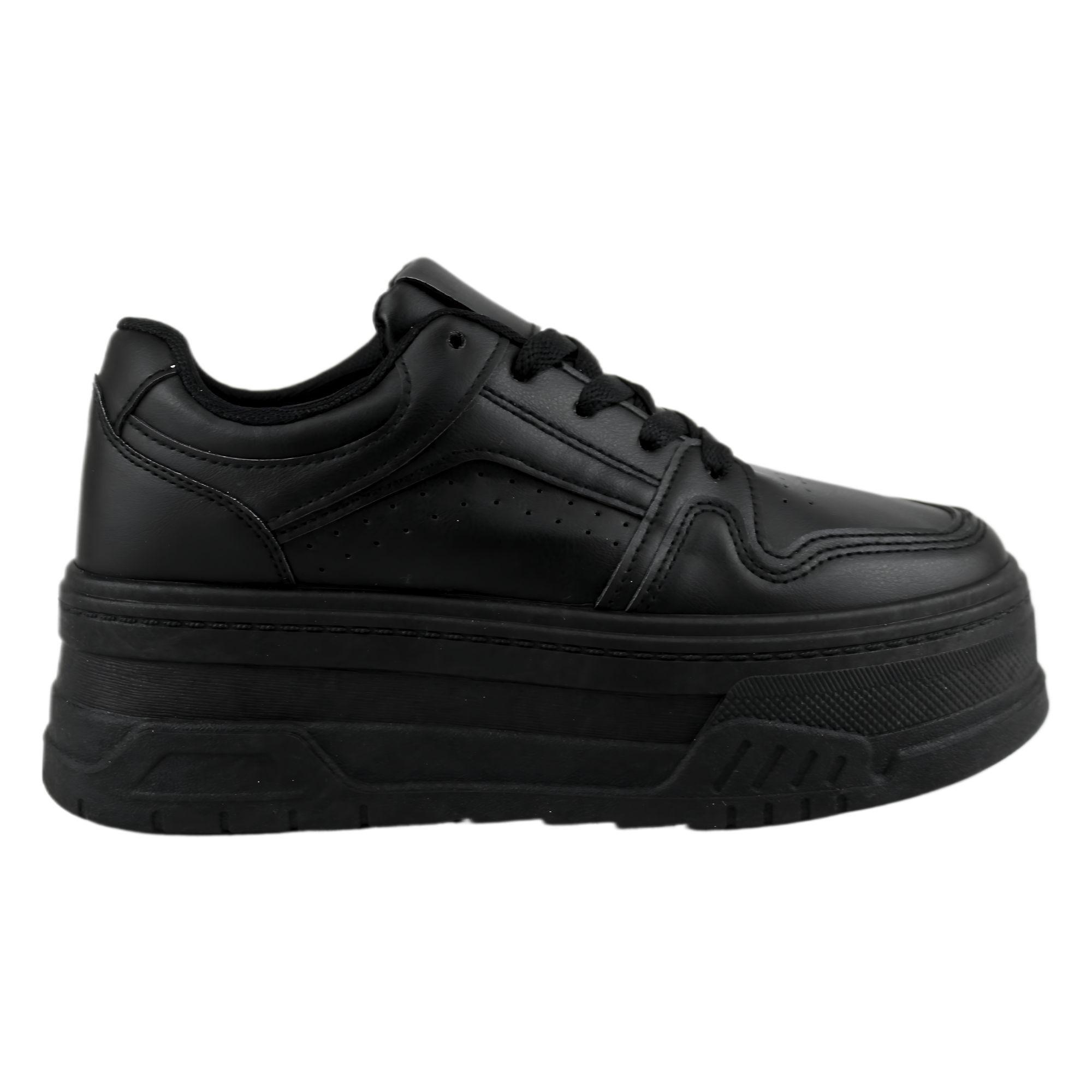 Zapatilla Escolar Unisex 12 Yassne Negro-0