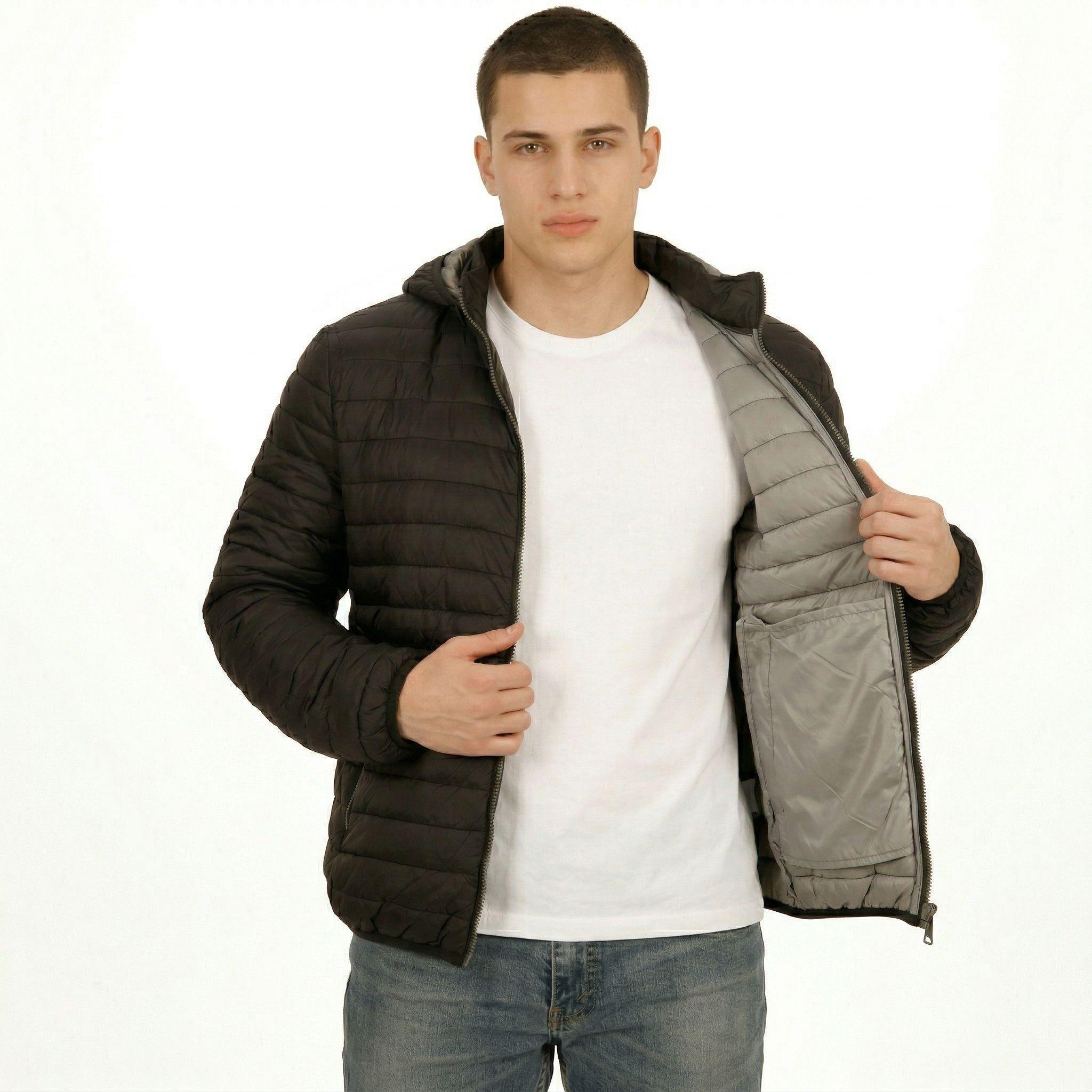 Parka Negra Hombre Engomada Térmica-2