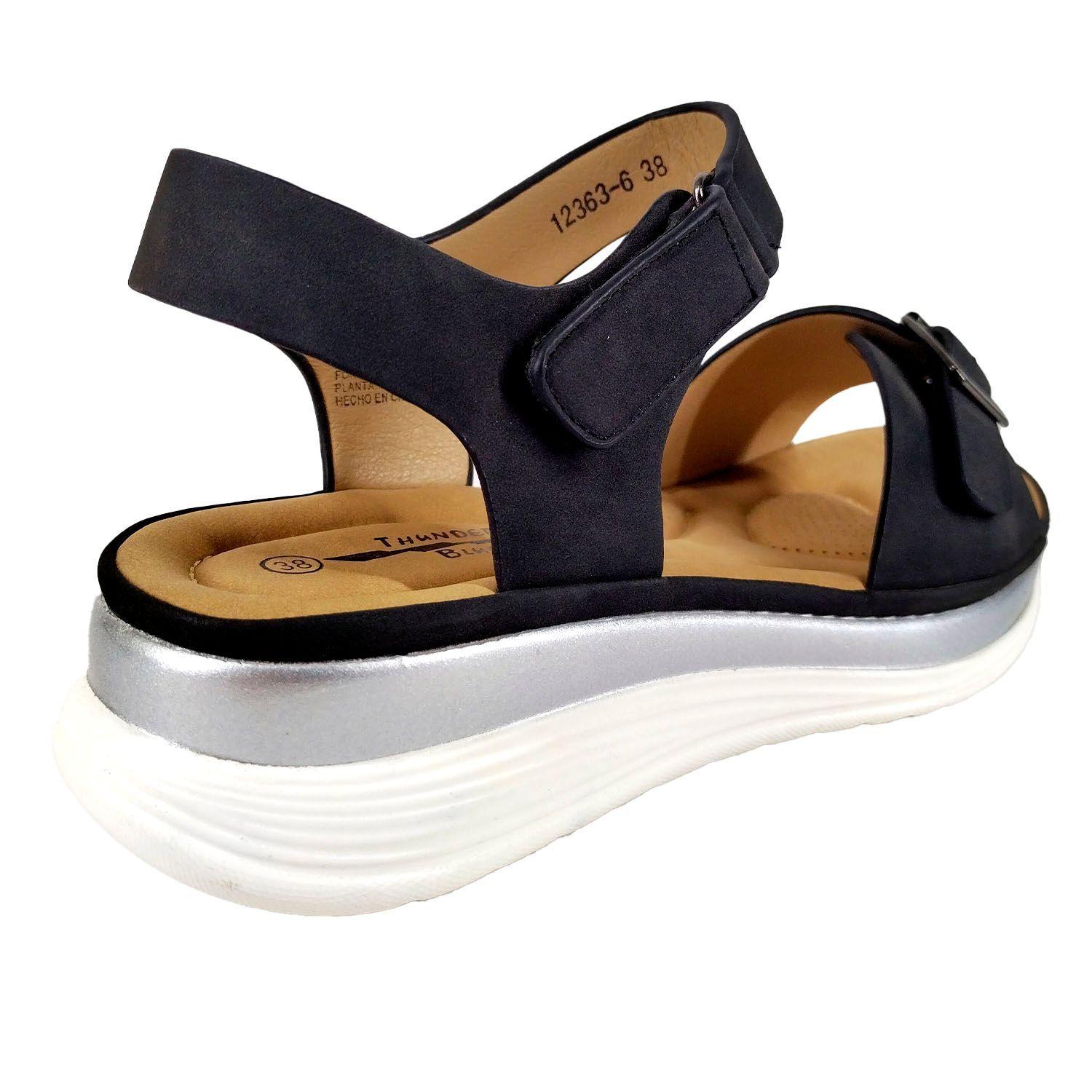 Sandalias de Verano para Mujer Negro-3