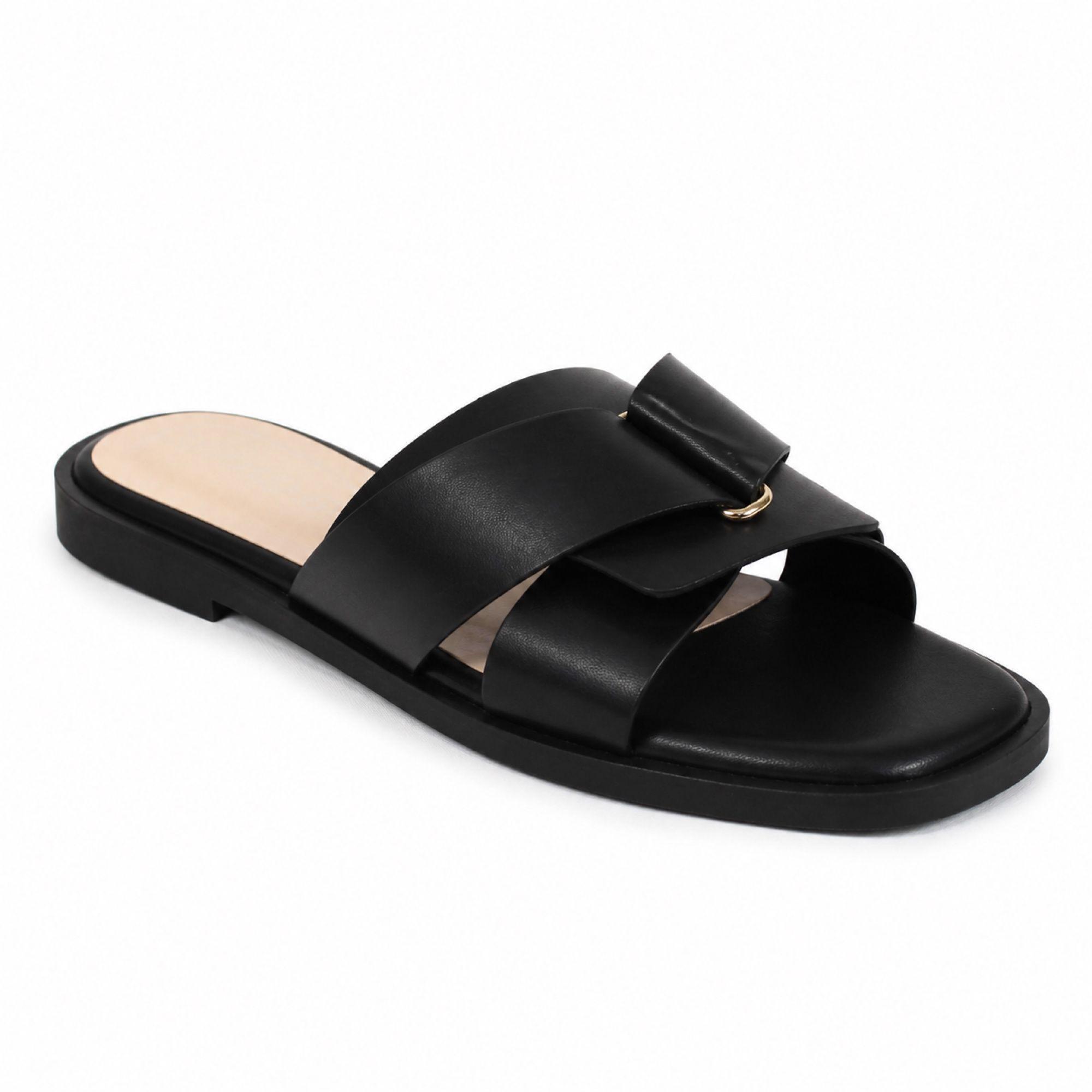 Sandalia Mujer Elegante Plana Punta Abierta 6042-6