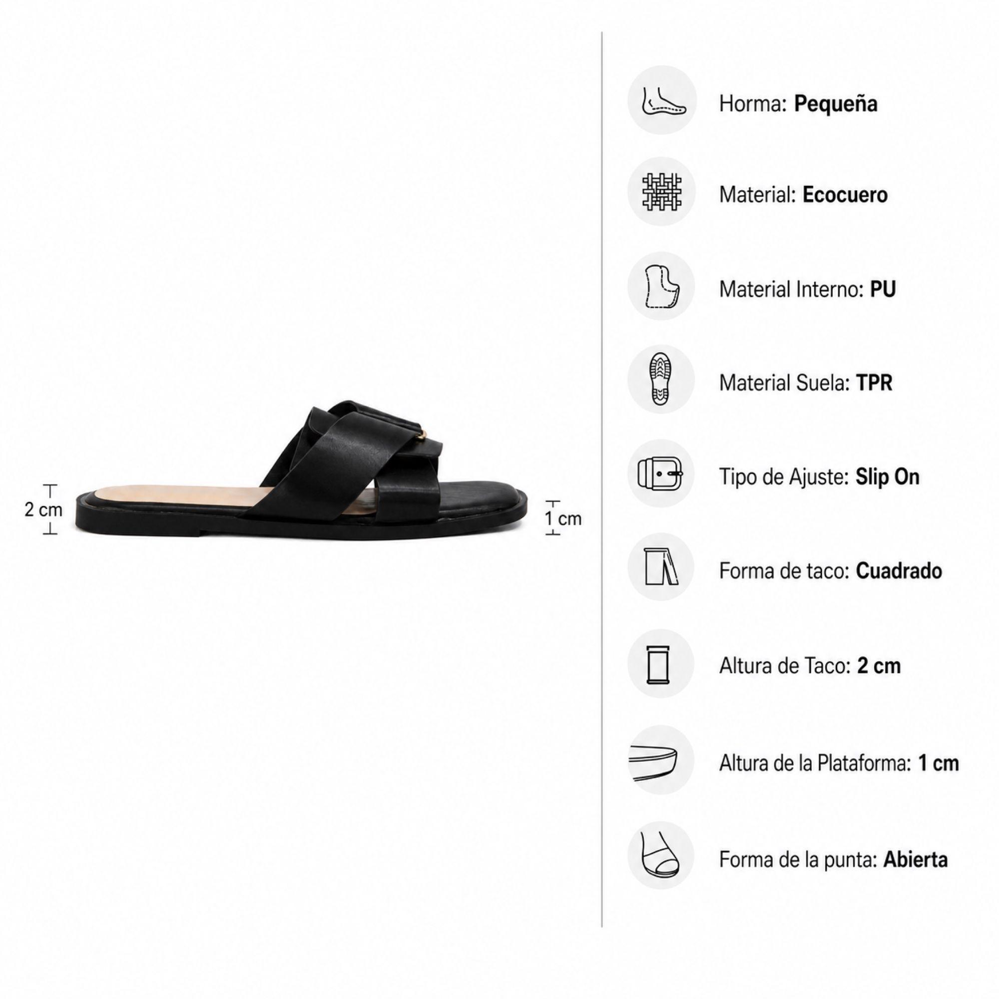 Sandalia Mujer Elegante Plana Punta Abierta 6042-7