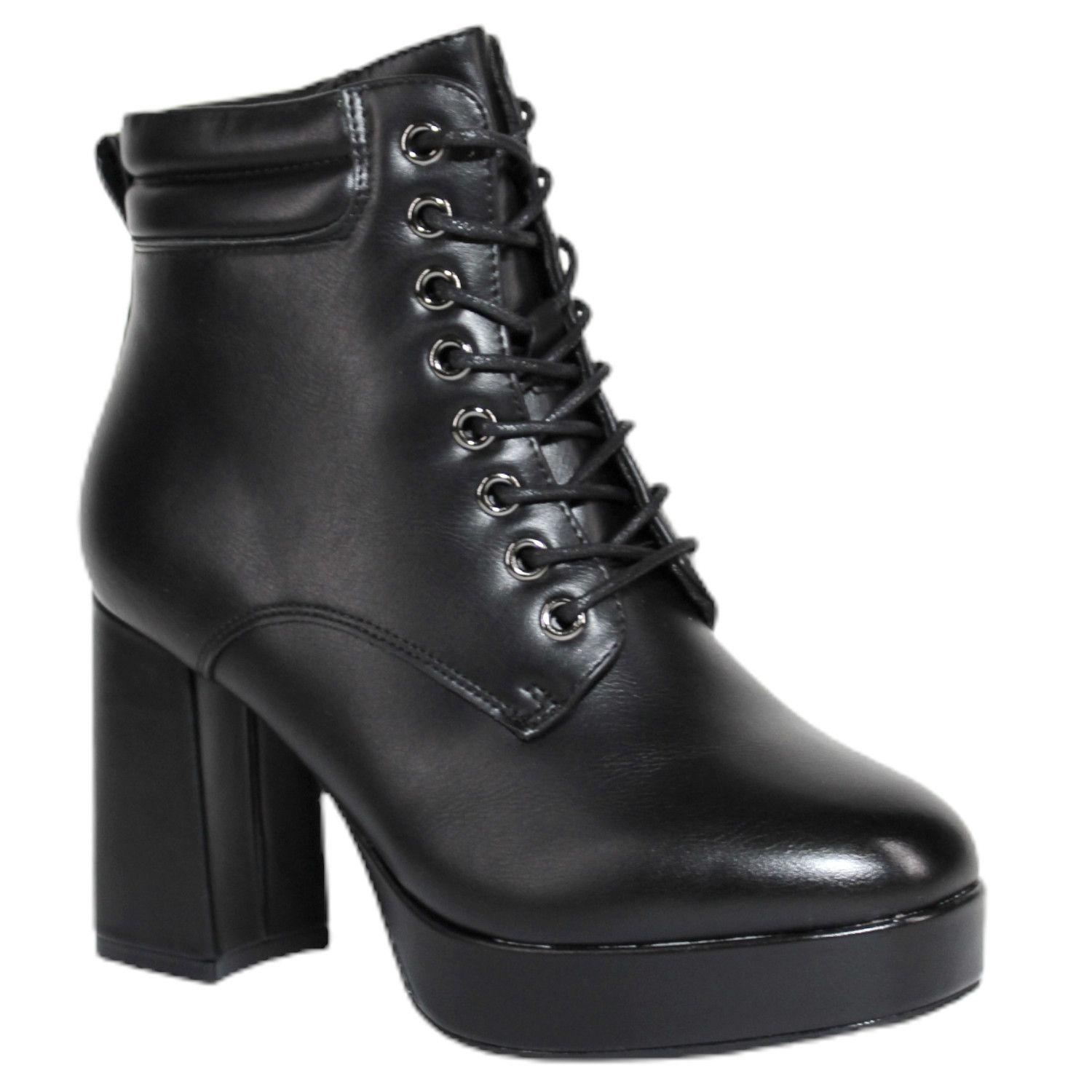 Botines de ecocuero con tacón alto y plataforma 361 Yassne-1