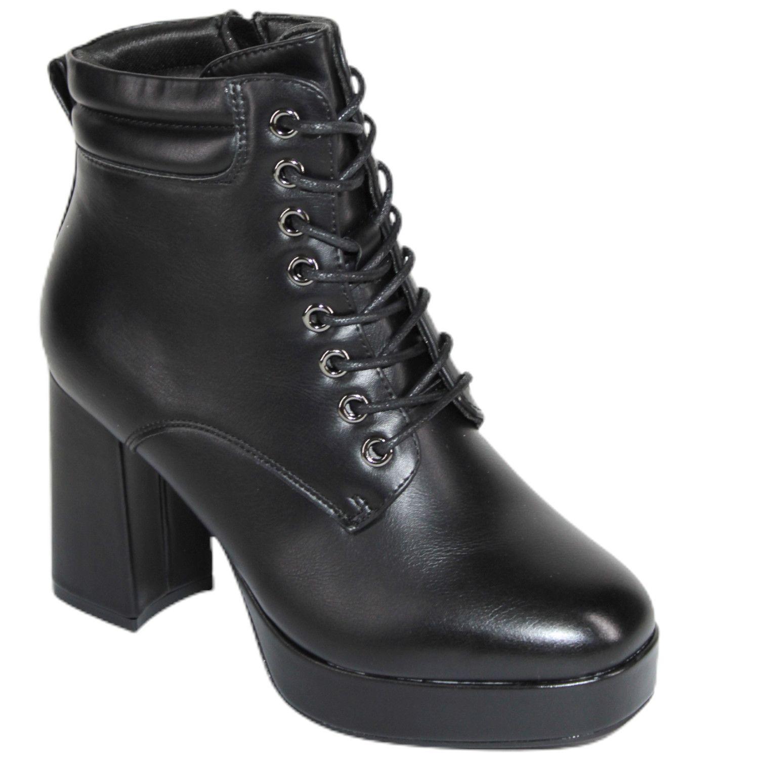 Botines de ecocuero con tacón alto y plataforma 361 Yassne-2