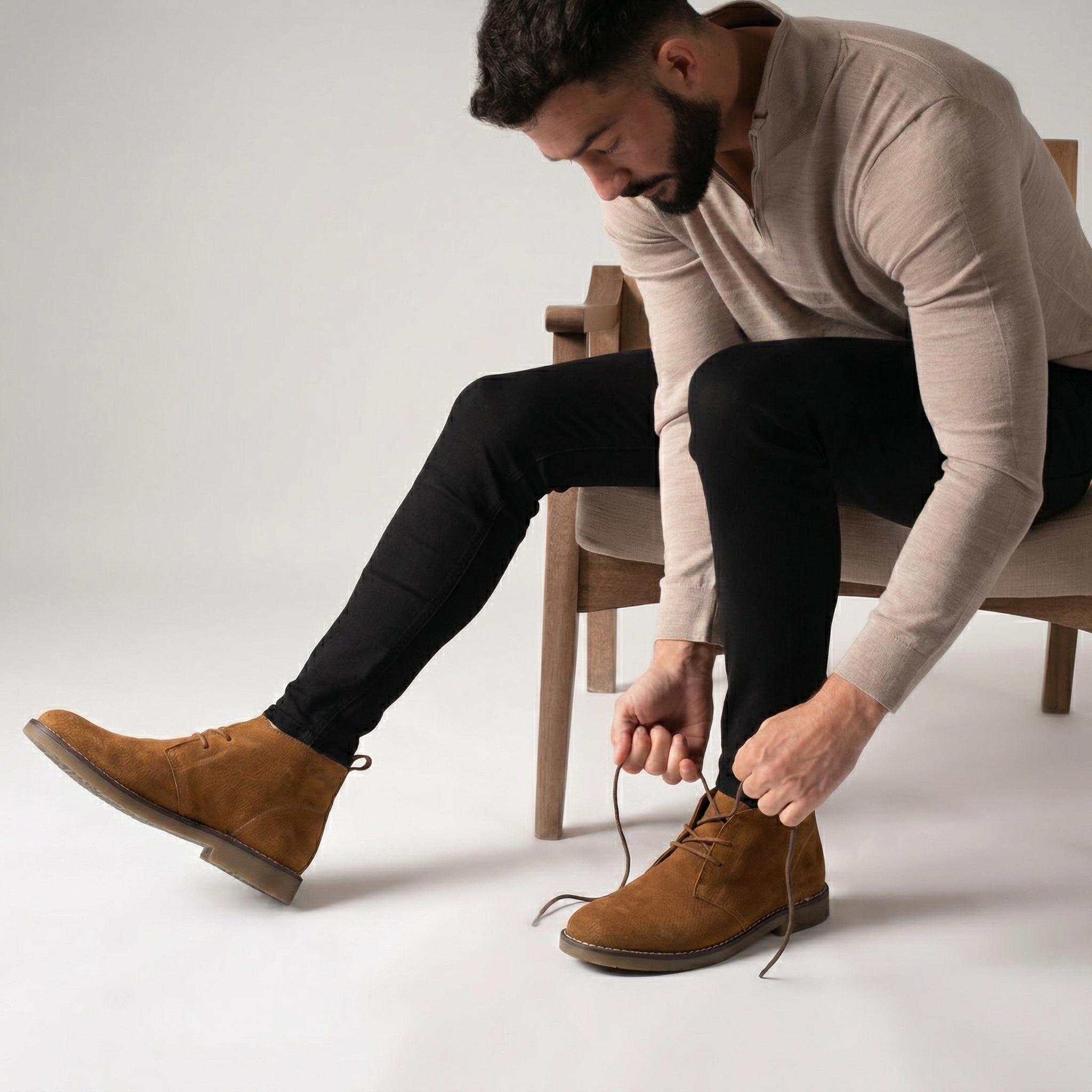 Botín Hombre Estilo Gamuza N21-5