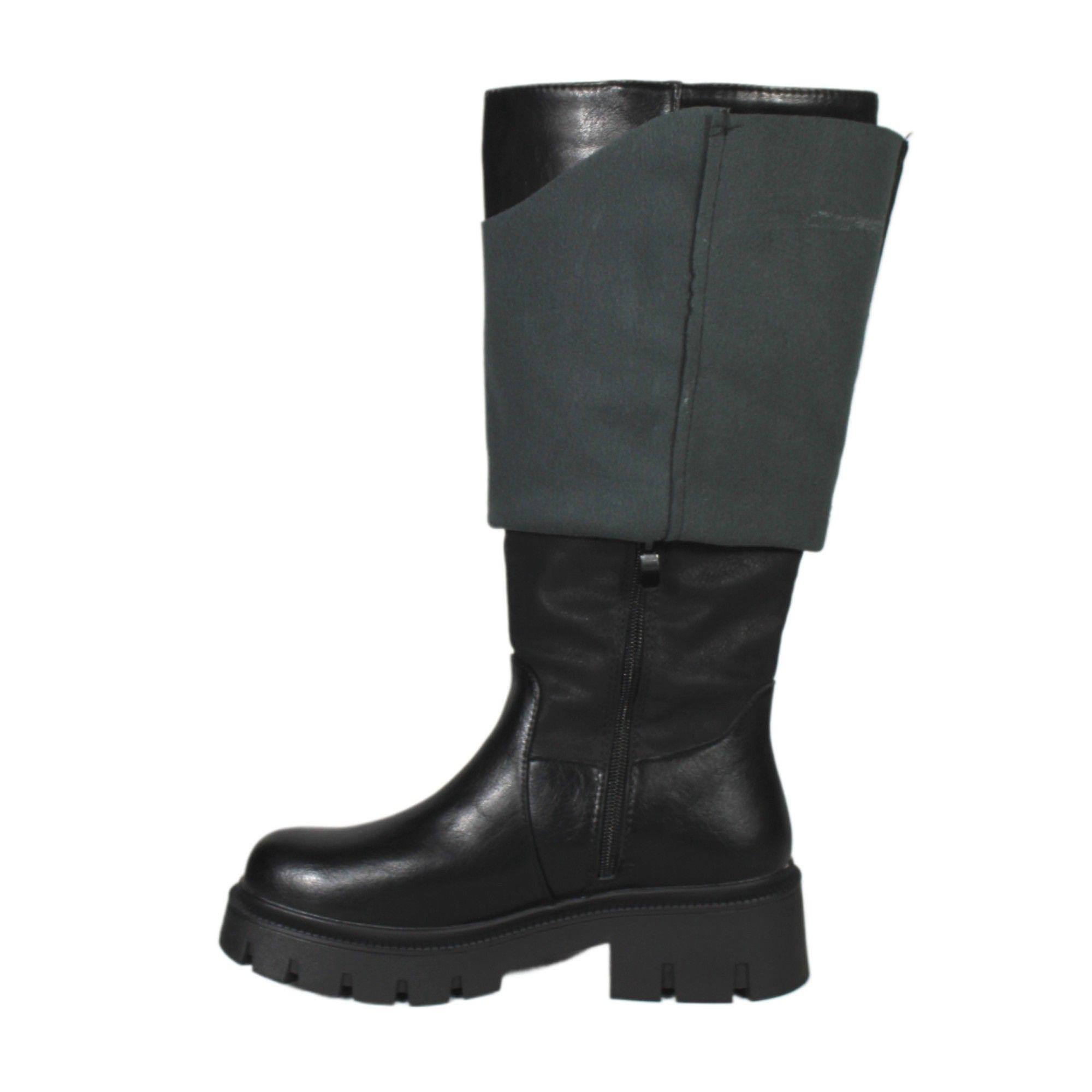 Bota Alta Hebilla Mujer 25 Yassne Negro-3
