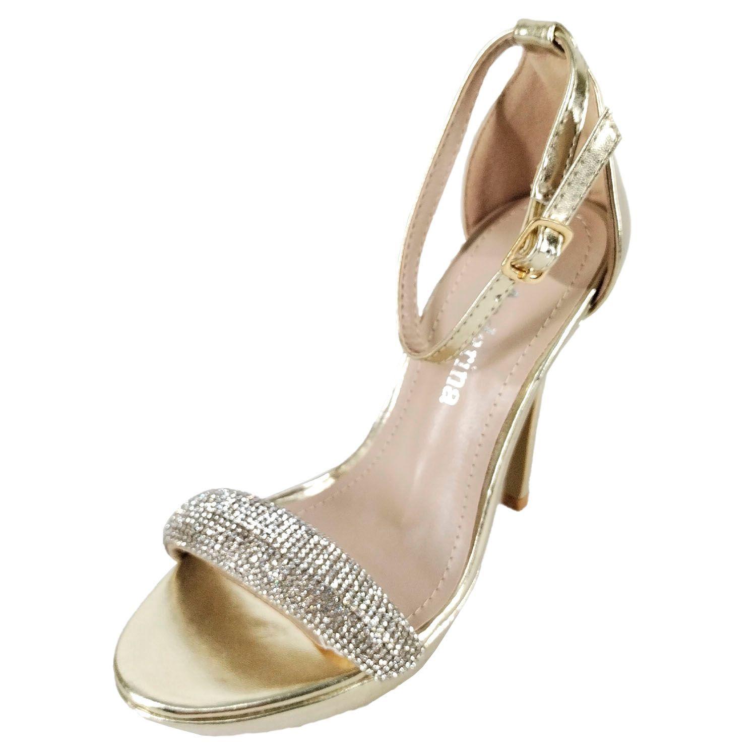 Sandalias de Fiesta para Mujer Dorado-2