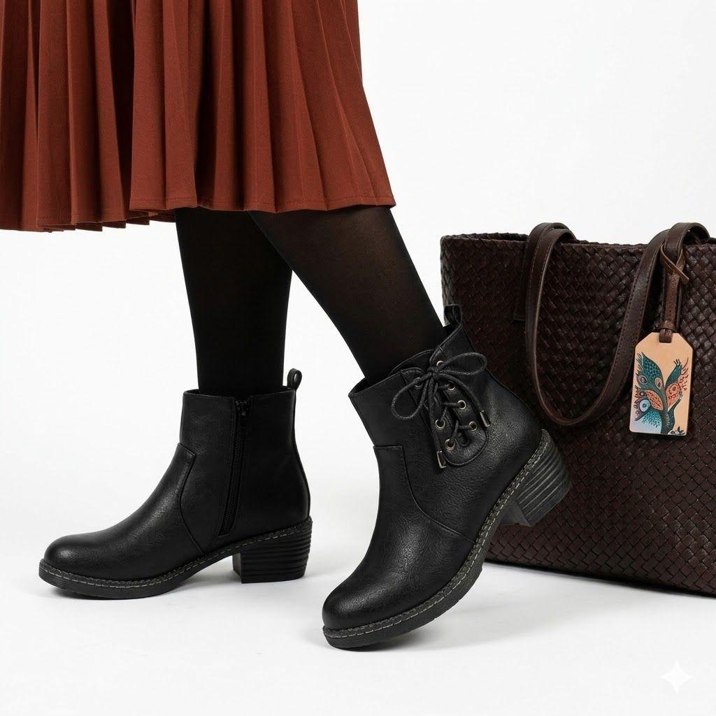 Botín Mujer Urbano Taco Bajo L3500-12-2