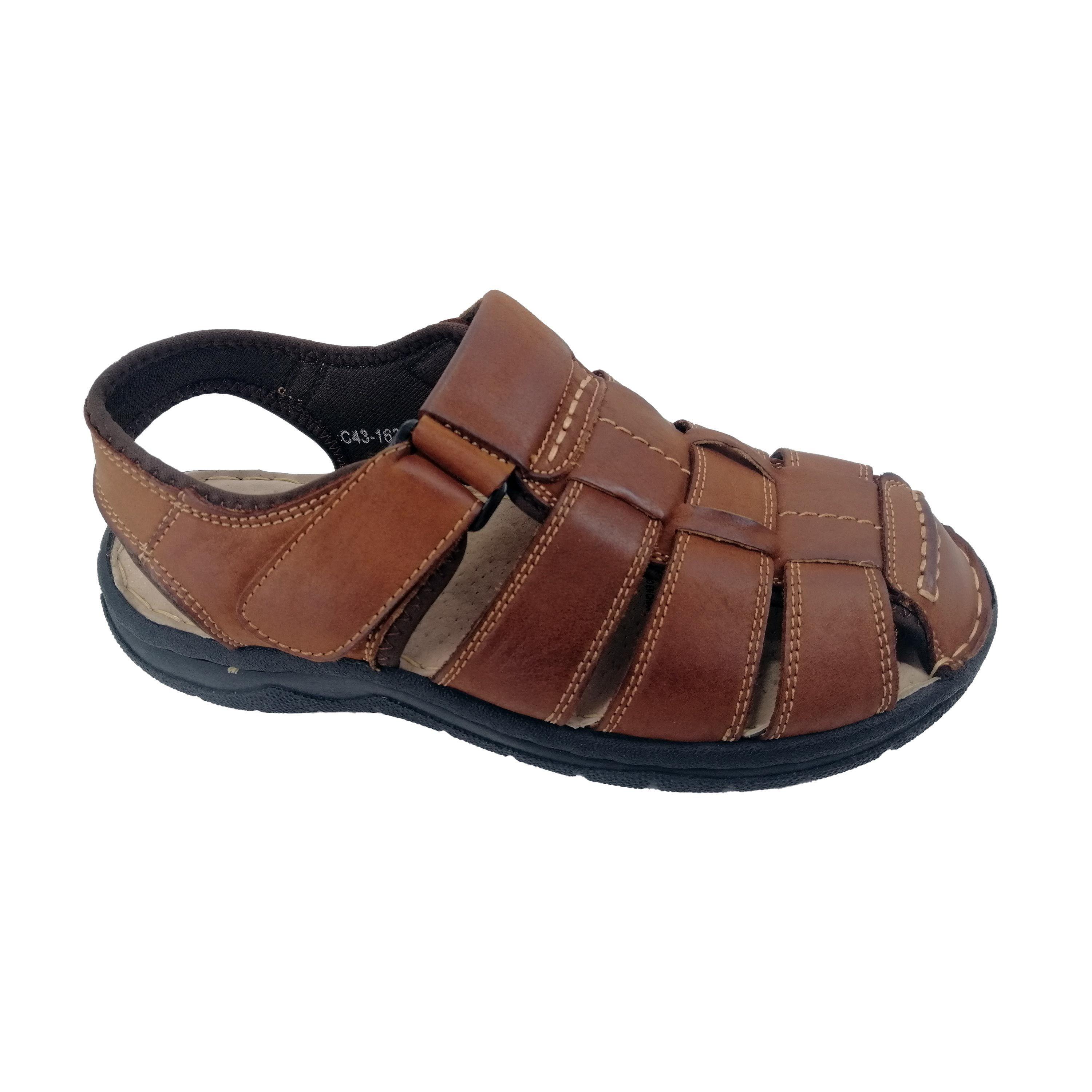Sandalia de Cuero Hombre Marron 333-2