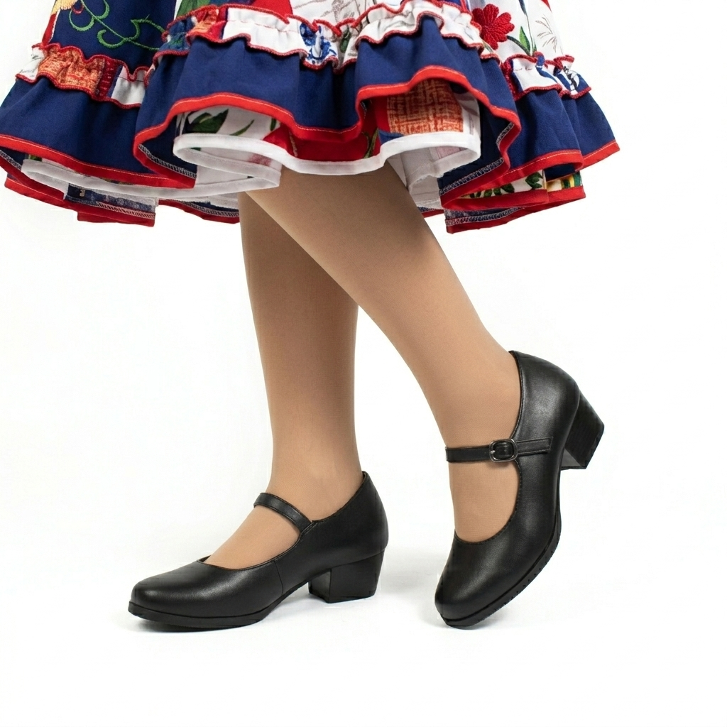 Zapato Cueca Niña Negro Matte Talla 30-35-1