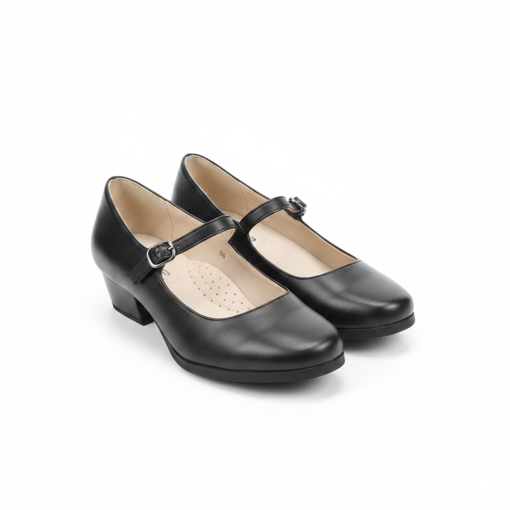 Zapato Cueca Niña Negro Matte Talla 30-35-4