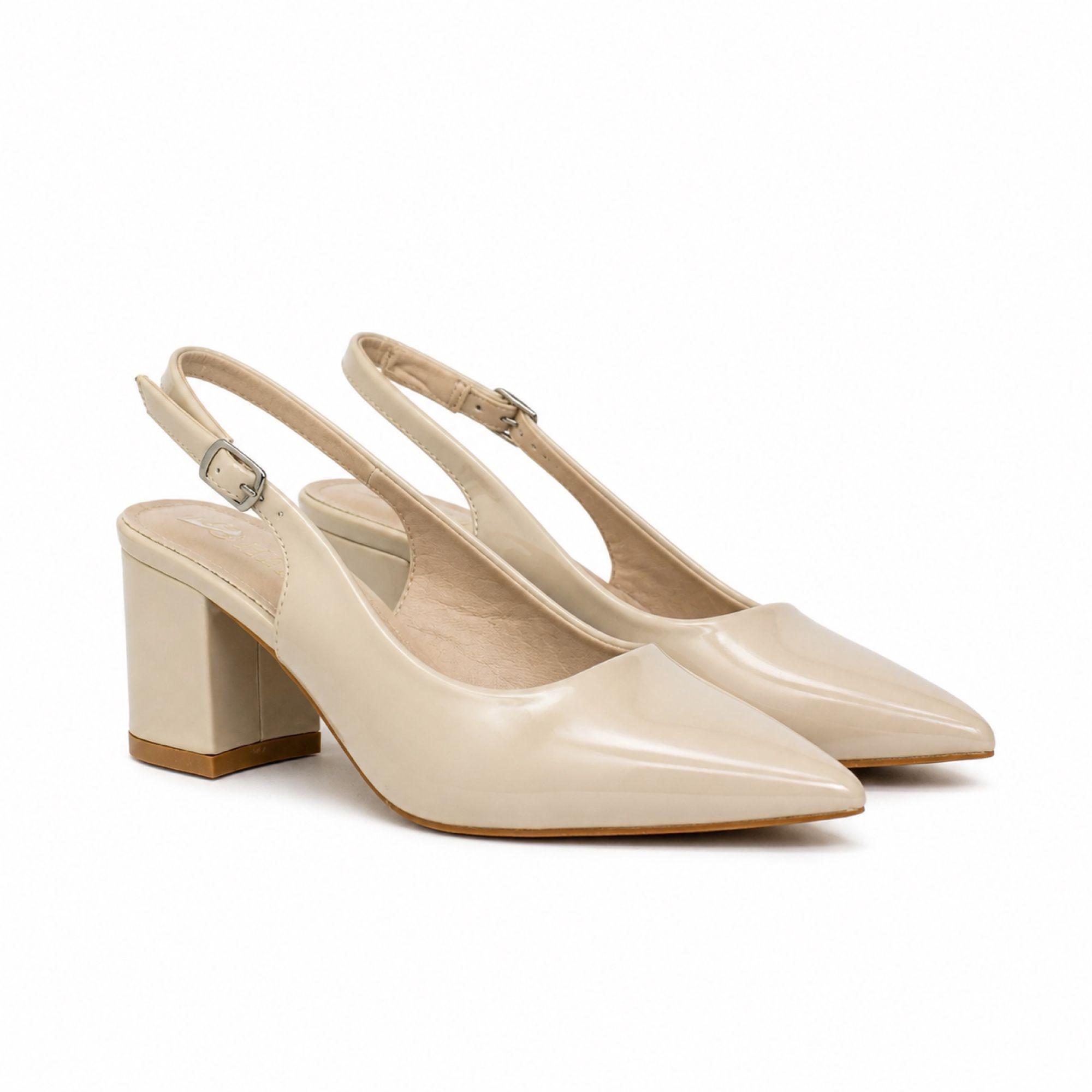 Sandalia Stiletto Mujer Charol Taco Cuadrado HL03-1