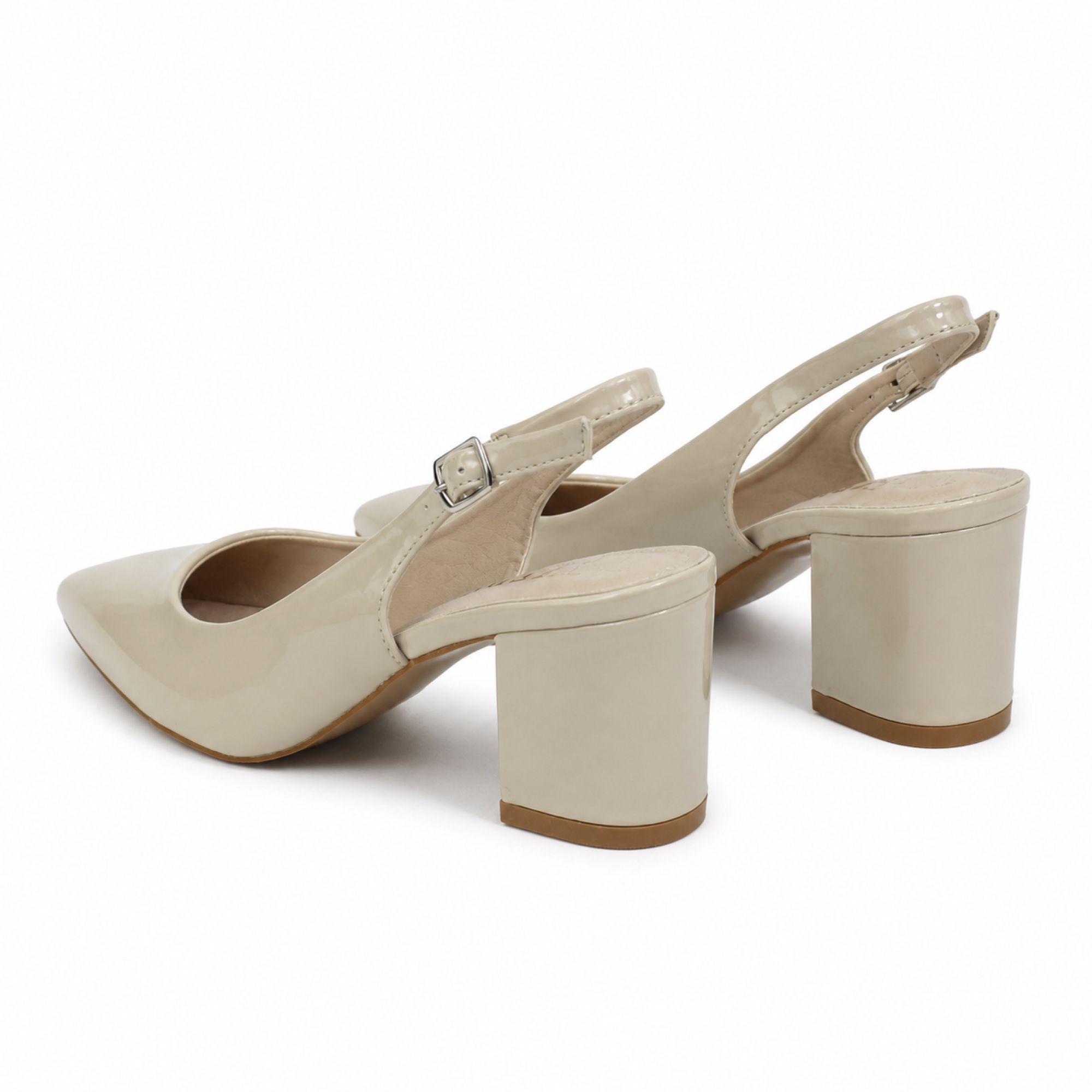 Sandalia Stiletto Mujer Charol Taco Cuadrado HL03-4