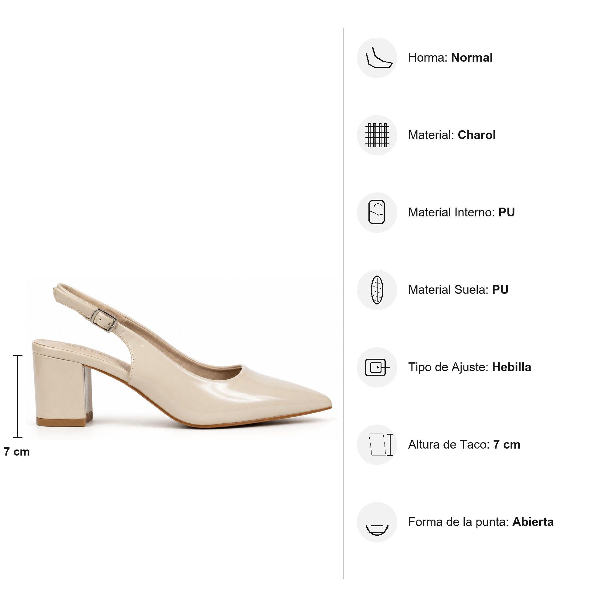 Sandalia Stiletto Mujer Charol Taco Cuadrado HL03-7