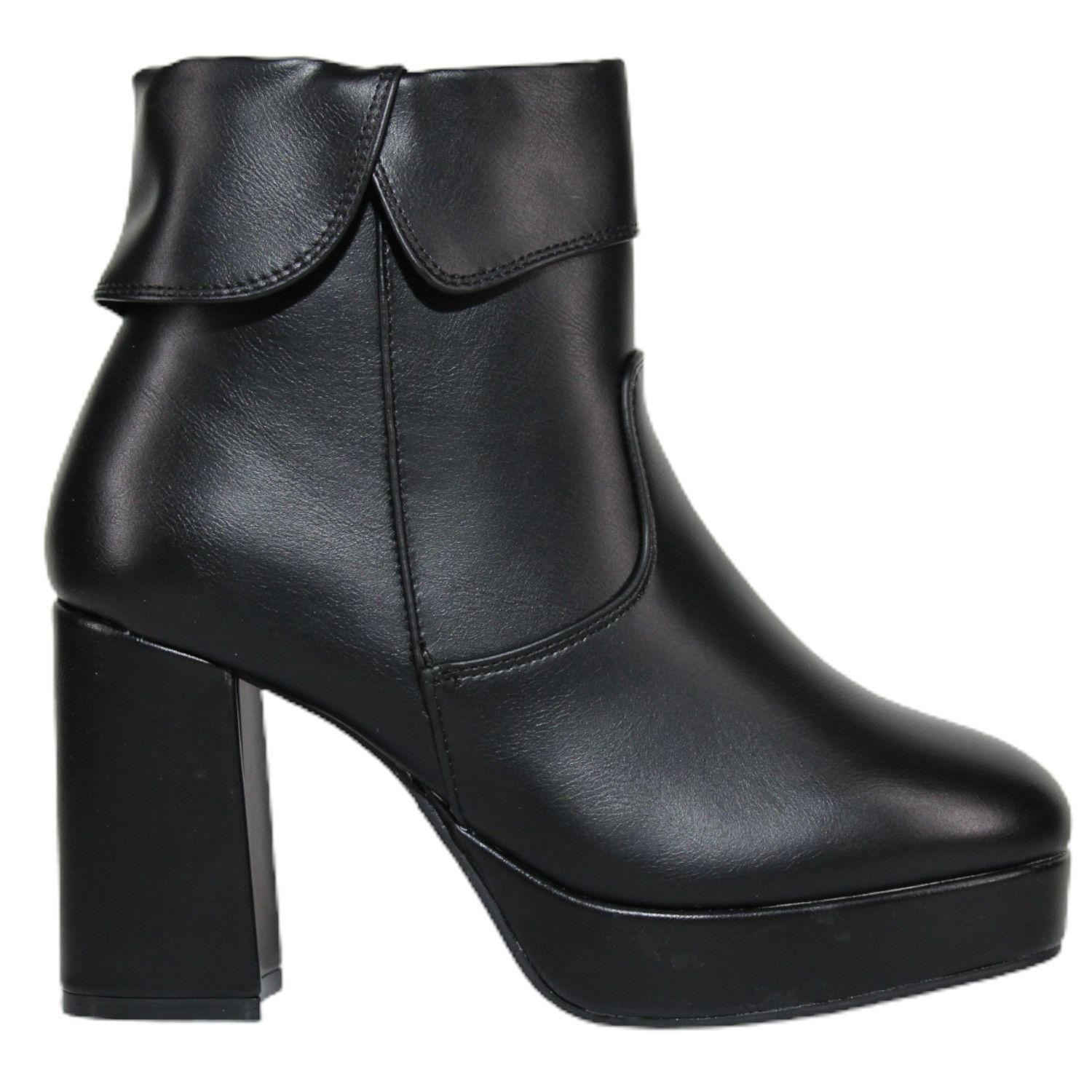 Botines de ecocuero con tacón alto y plataforma 363 Yassne-0