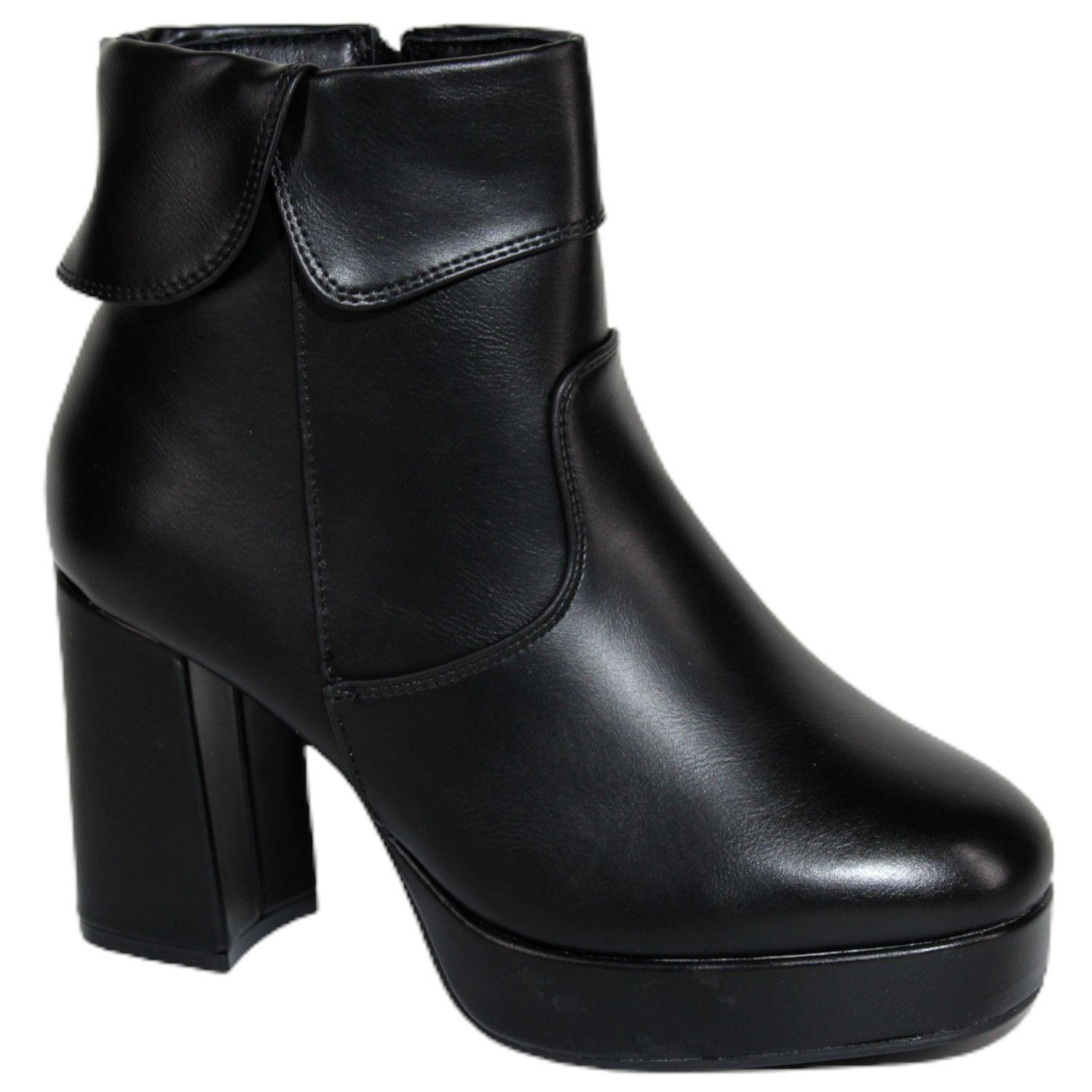 Botines de ecocuero con tacón alto y plataforma 363 Yassne-1
