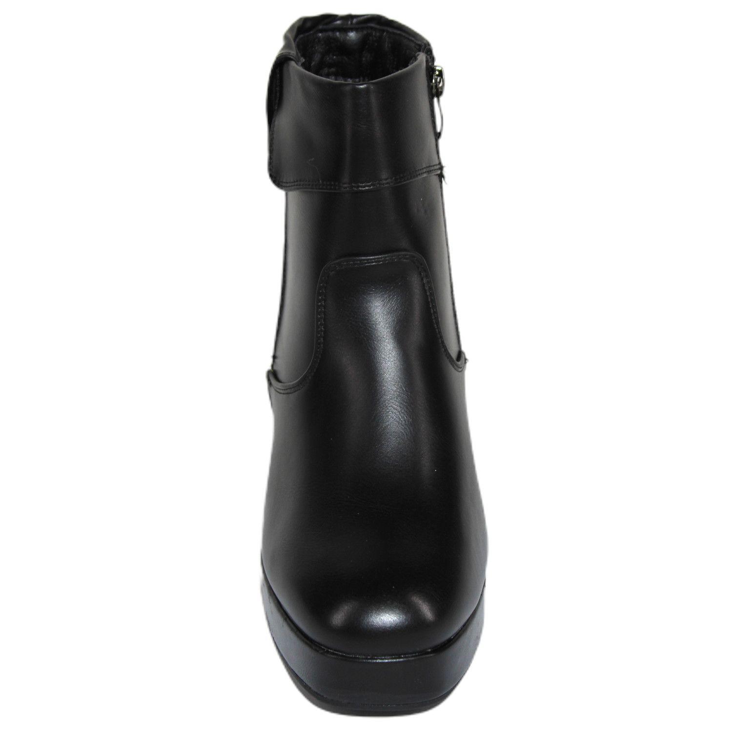 Botines de ecocuero con tacón alto y plataforma 363 Yassne-2