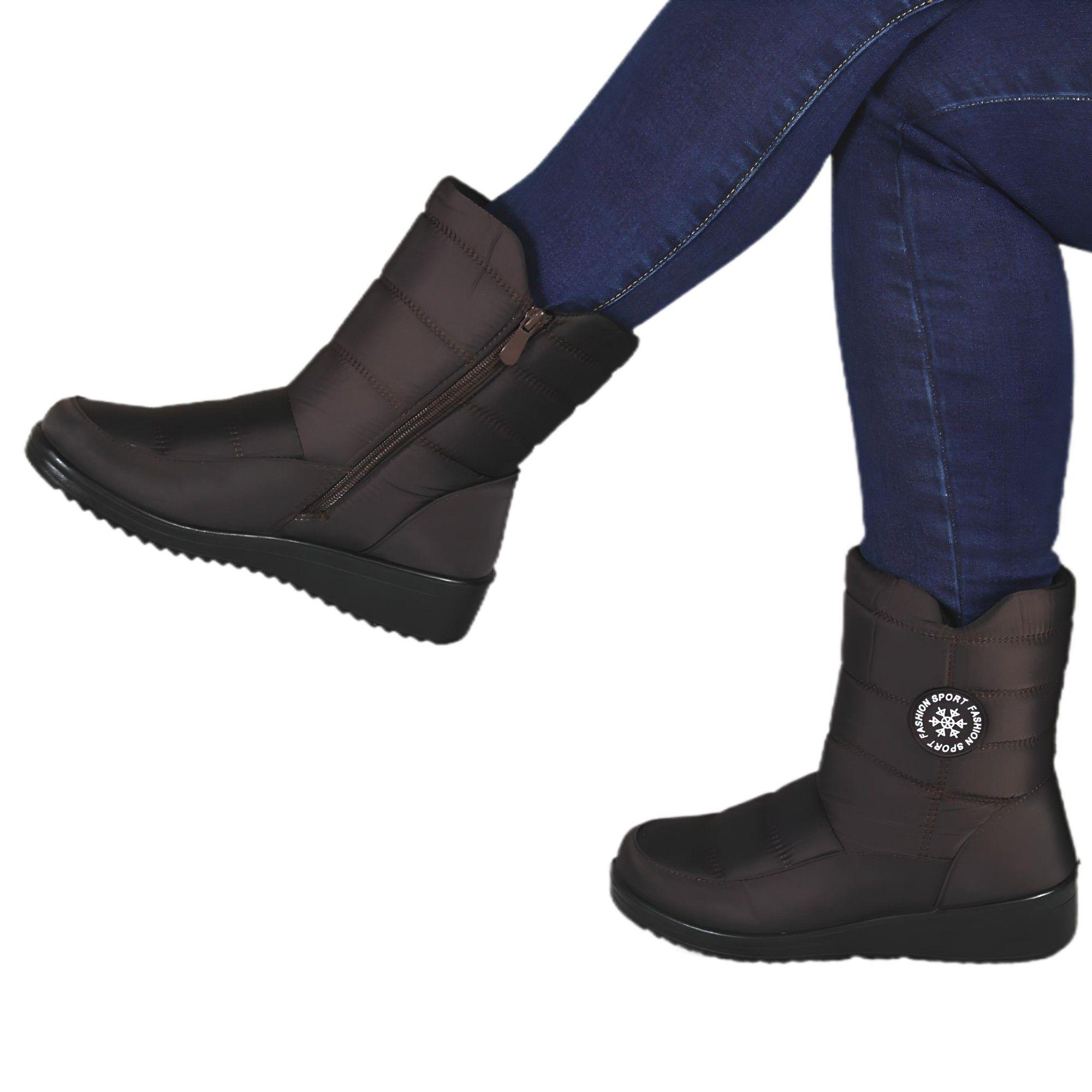 Bota de Mujer Invierno 30 Yassne Café Oscuro-2